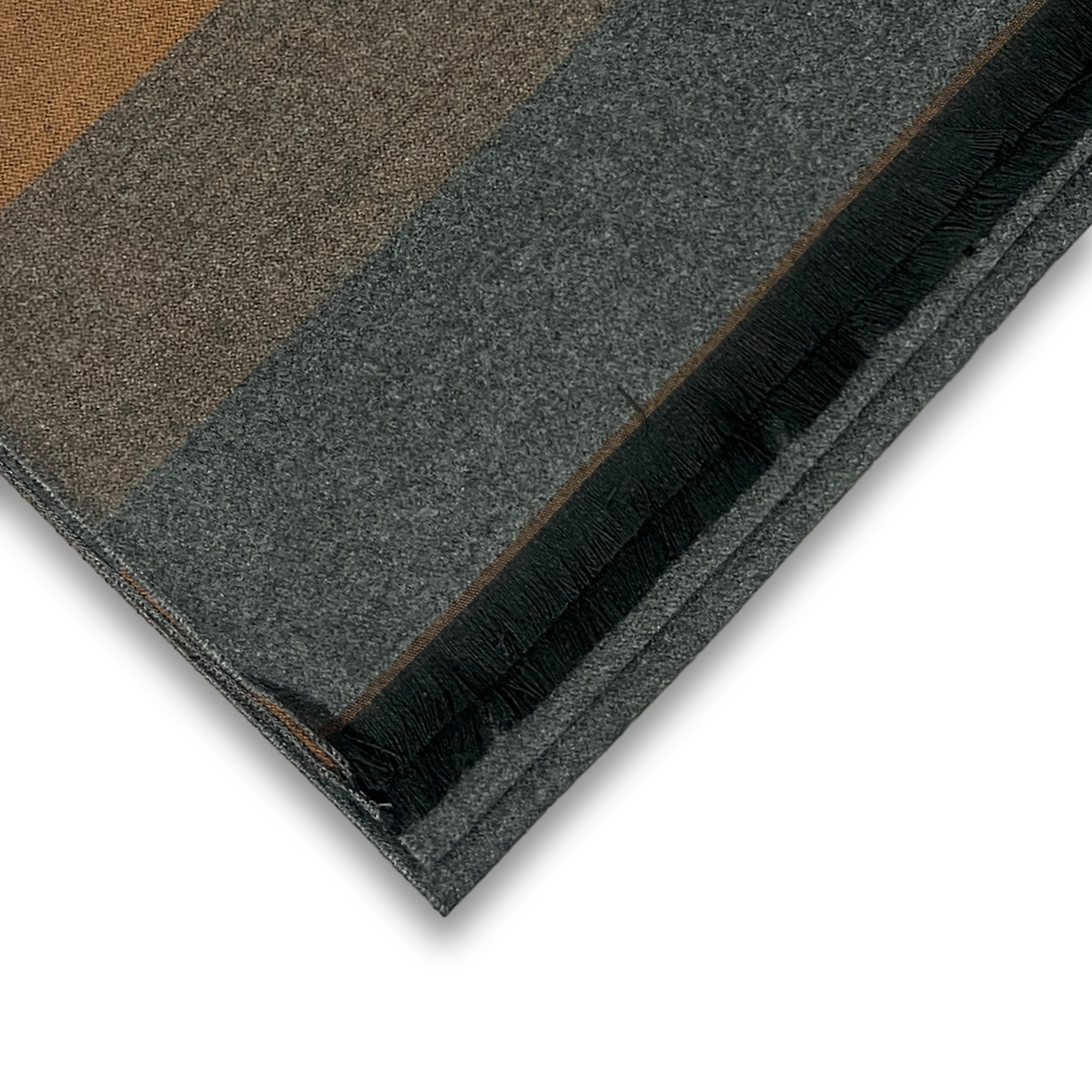 Metro | Grå & Orange Stribet Elegant Tørklæde - 2