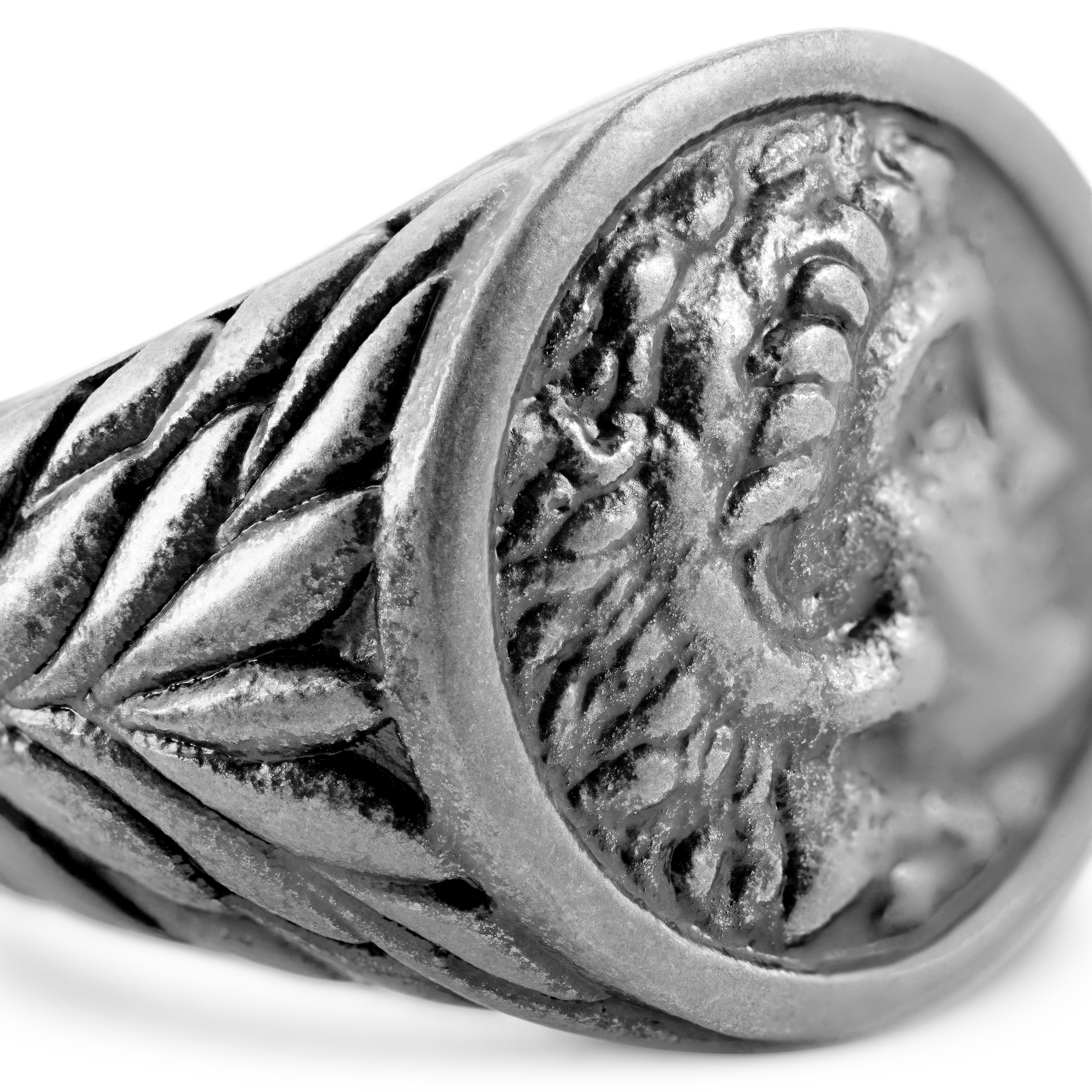 Obelius | Anello con moneta di Ercole color argento vintage - 3