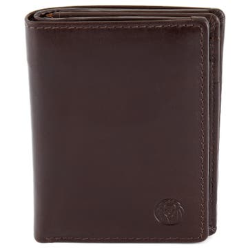 Minimalistická tmavo hnedá kožená peňaženka Jasper