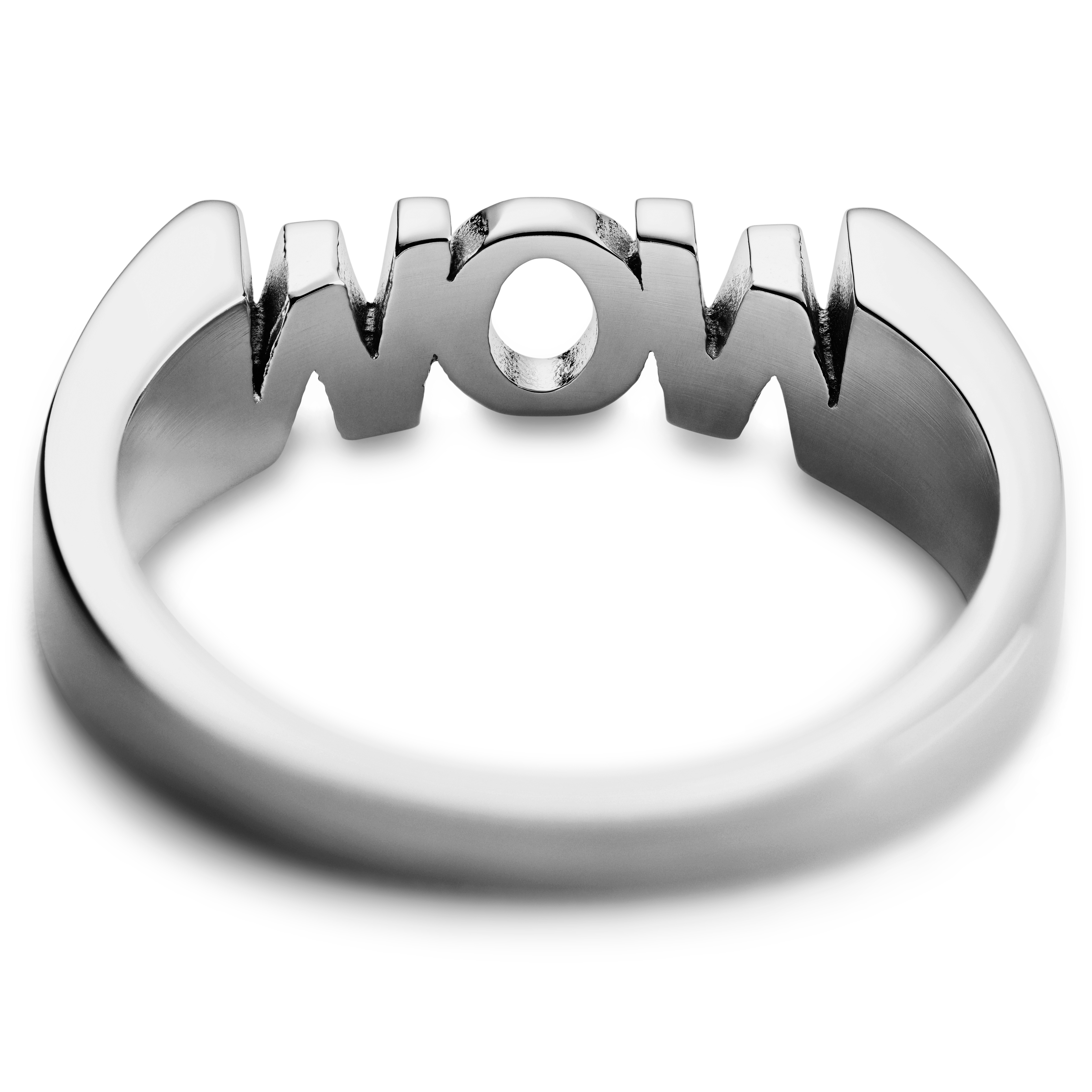 Jaygee | Anel WOW em Aço Inoxidável Prateado - 3