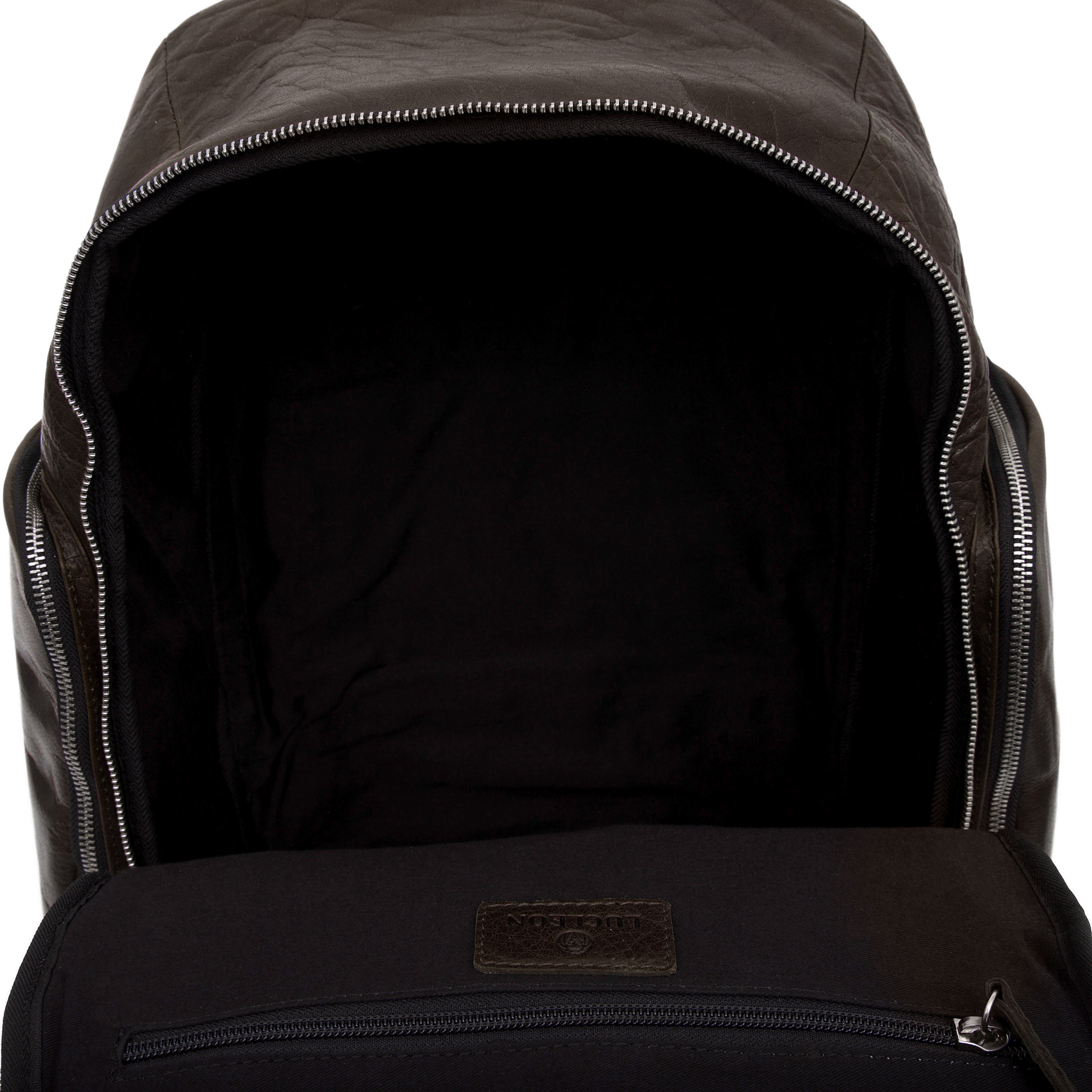 Sac à dos Montréal en cuir marron foncé - 14