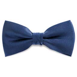 Navy Blue Pre-Tied Silk-Twill Bow Tie 