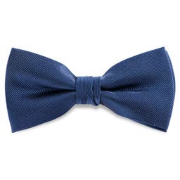 Navy Blue Silk-Twill Pre-Tied Bow Tie