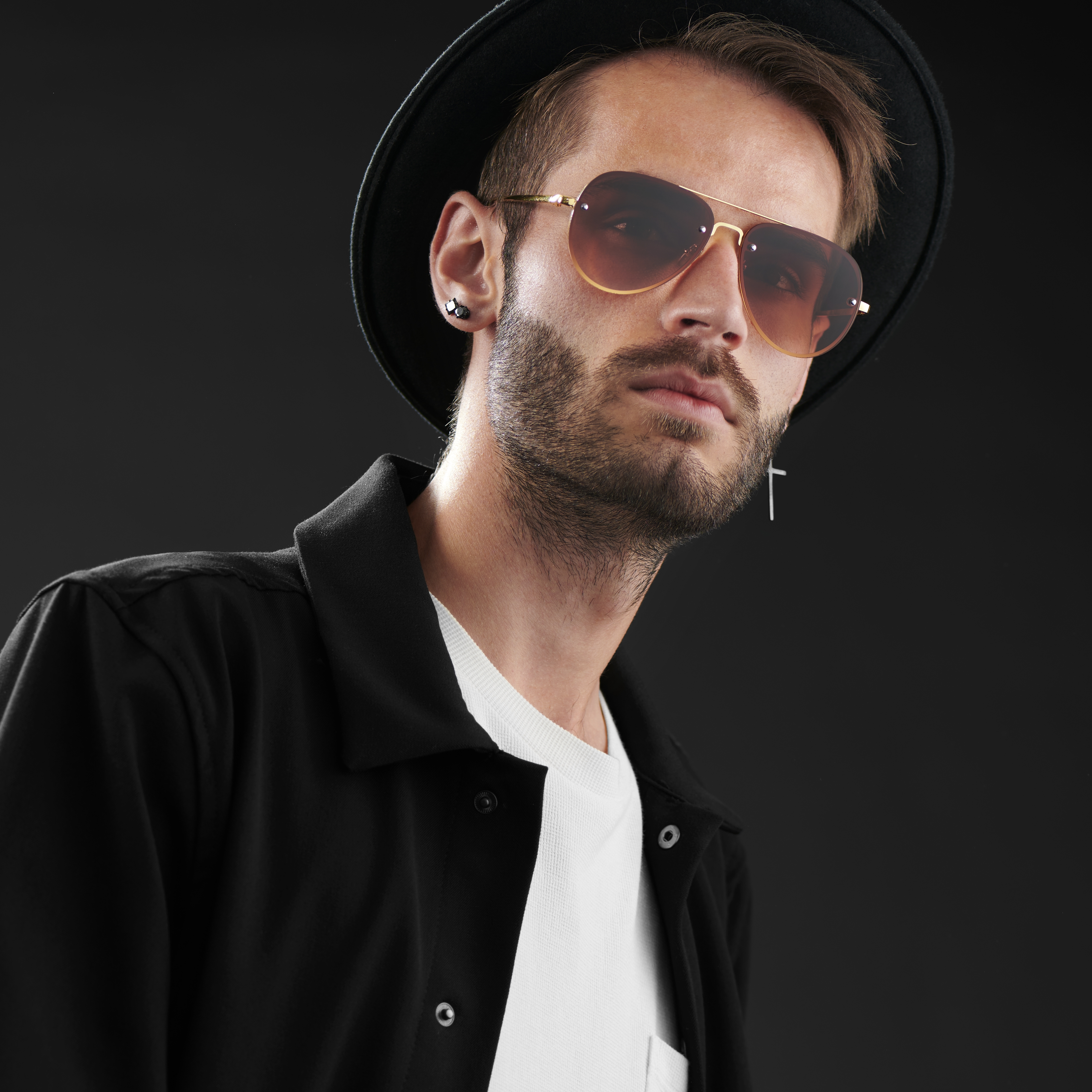 Kullanväriset & ruskeat Aviator-aurinkolasit - 5