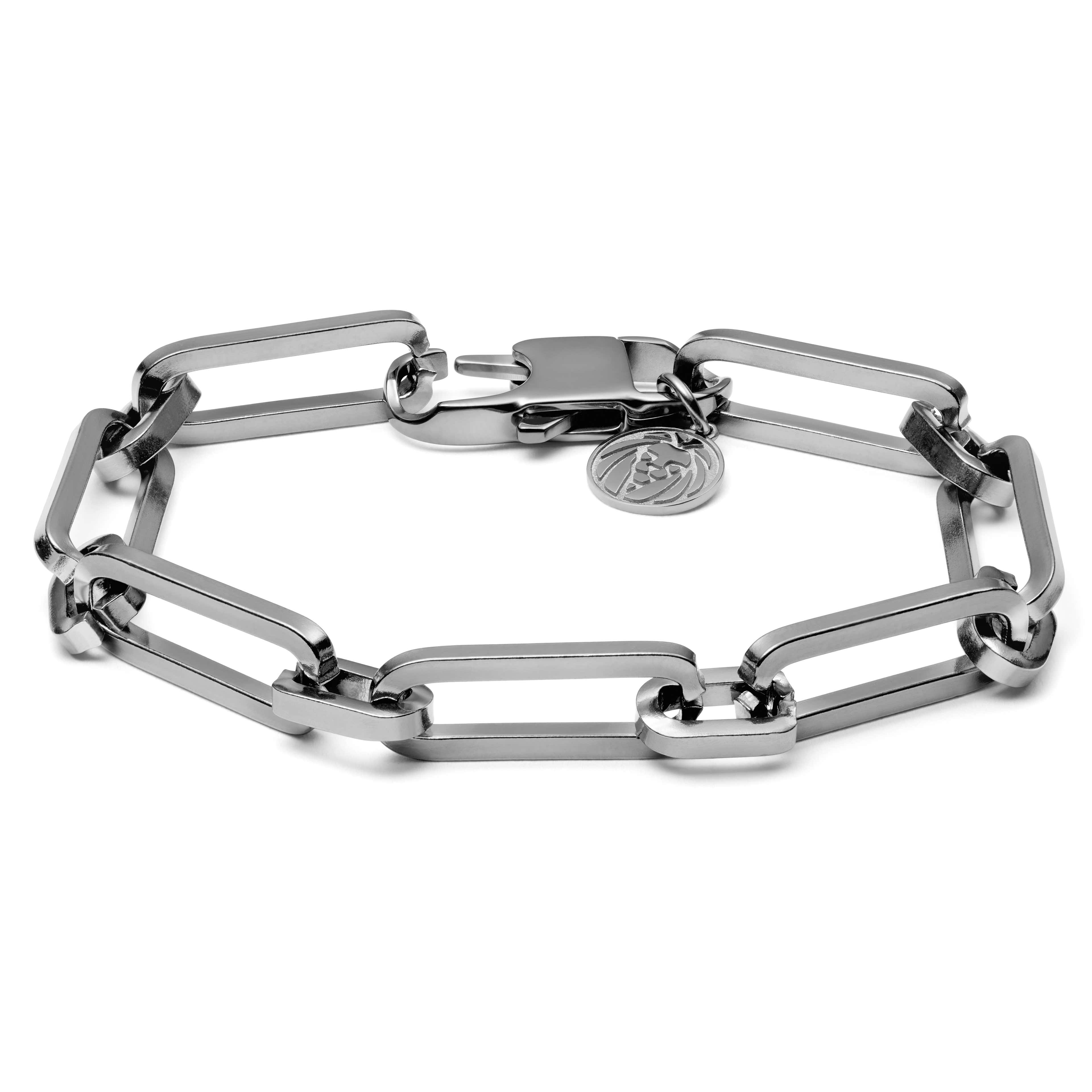 Cedric Amager Silver-Tone Cable Chain Bracelet
