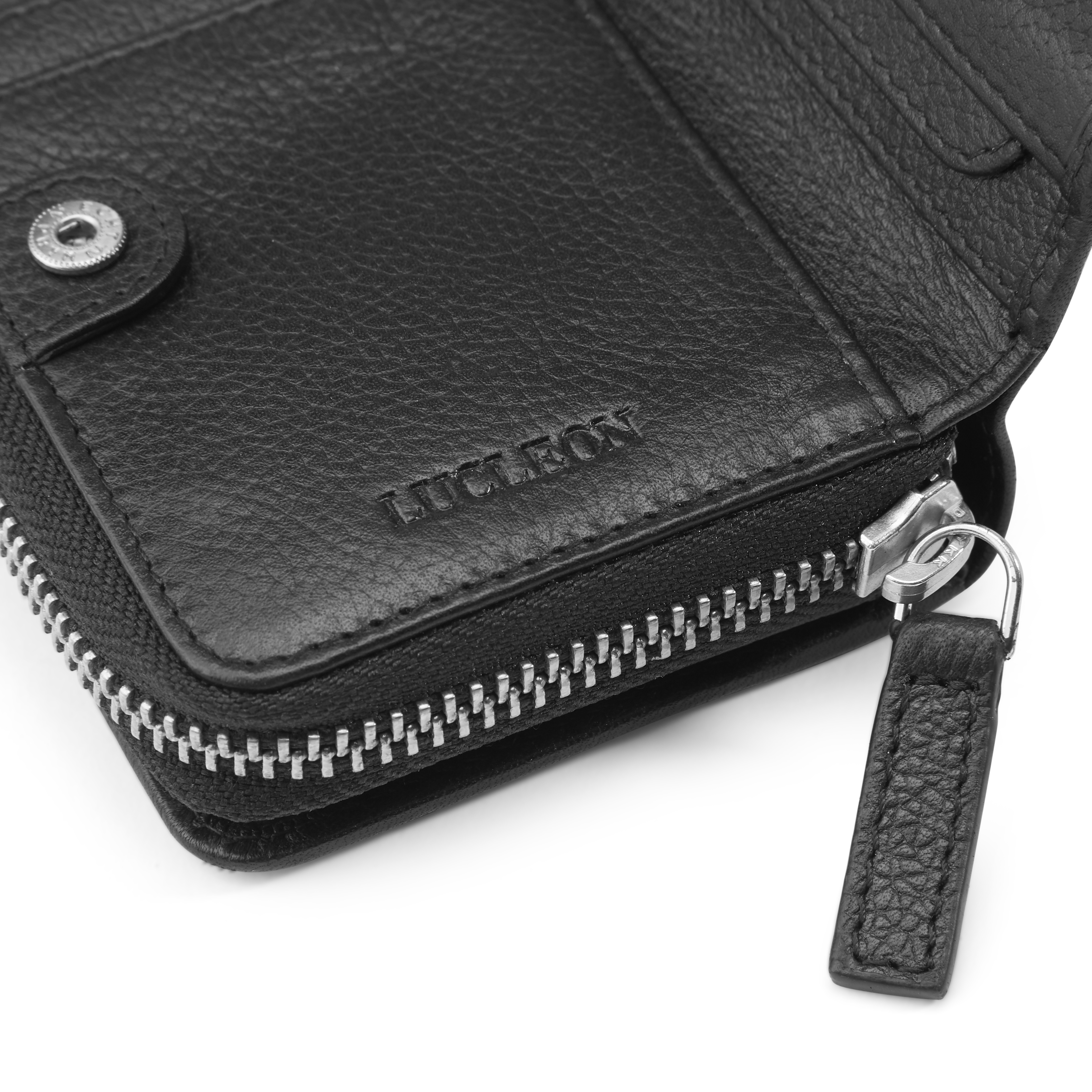 Cartera de cuero negro con bloqueo RFID Lorn - 8