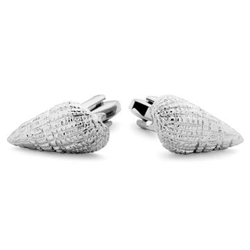 Pelagis | Zilverkleurige Schelp Manchetknopen Pelagis | Zilverkleurige Schelp Manchetknopen