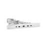 925s Silver Short Black Dotted Tie Clip