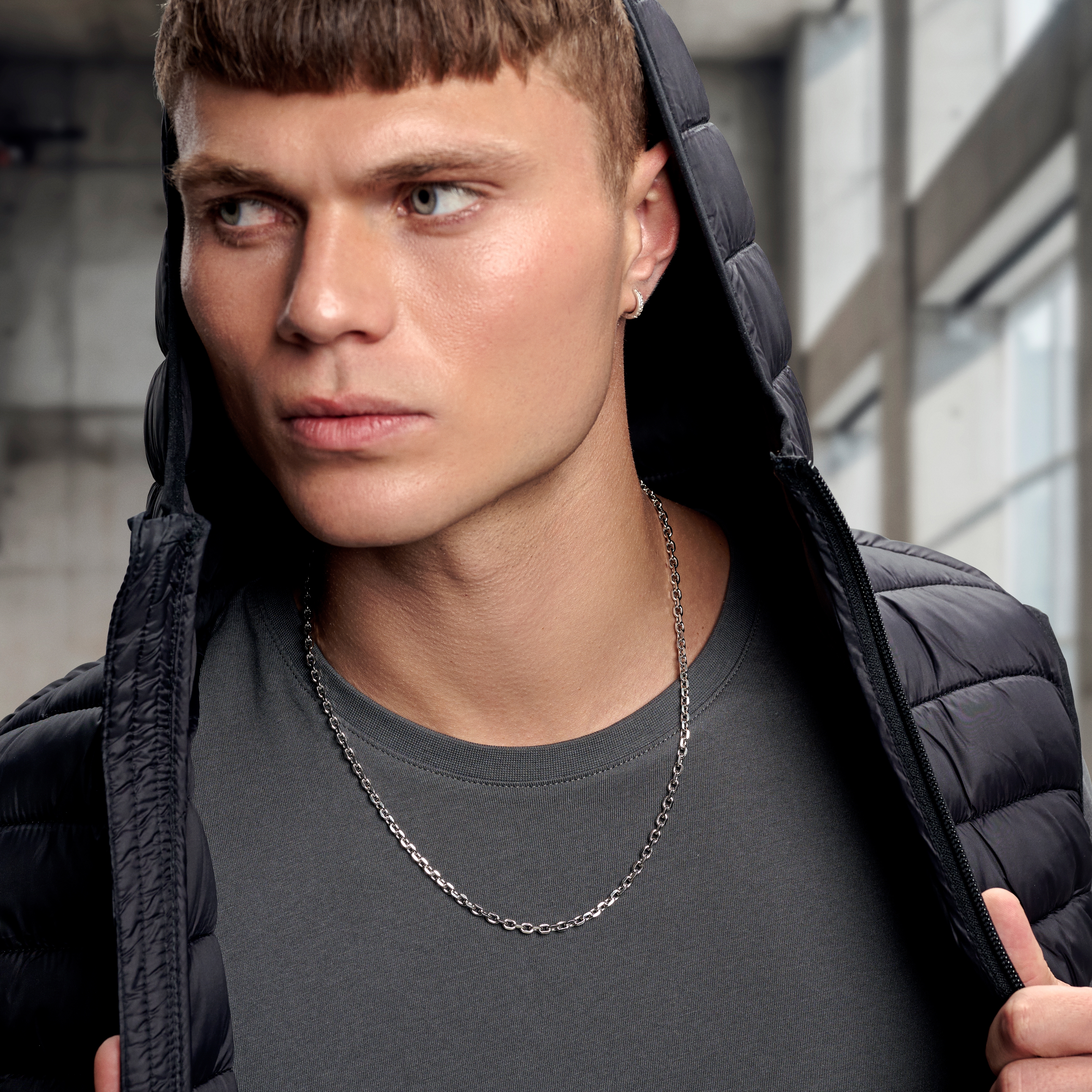 Argentia | 925s | 4mm Rhodium-Plated Sterling Silver Cable Chain Necklace - 4