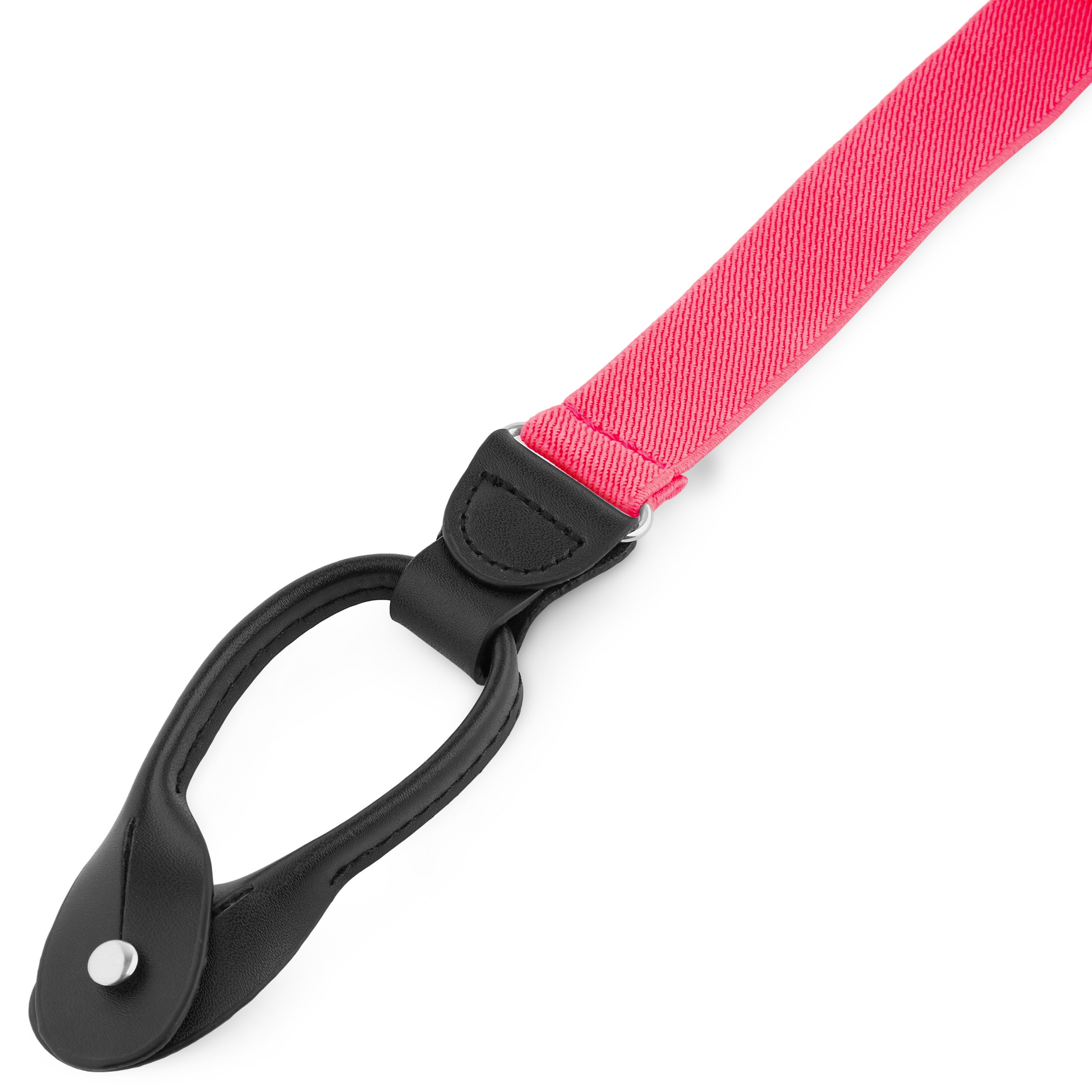 Тесни тиранти в цвят на розова дъвка за копчета - 2