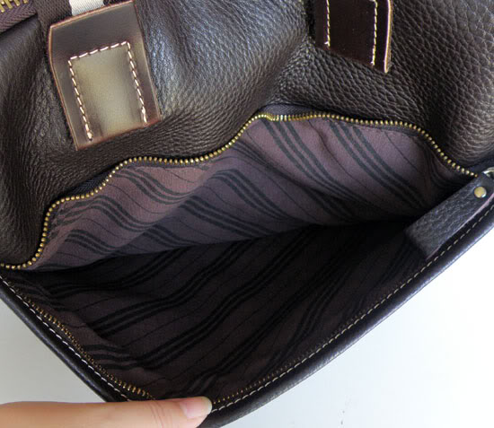 Mørkebrun Lær LapTop veske - 4