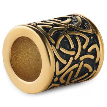 Gold-tone Celtic Knot Pattern Beard Ring Gold-tone Celtic Knot Pattern Beard Ring