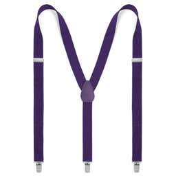 Purple Slim Clip-On Suspenders  - 1 - primary thumbnail small_image gallery