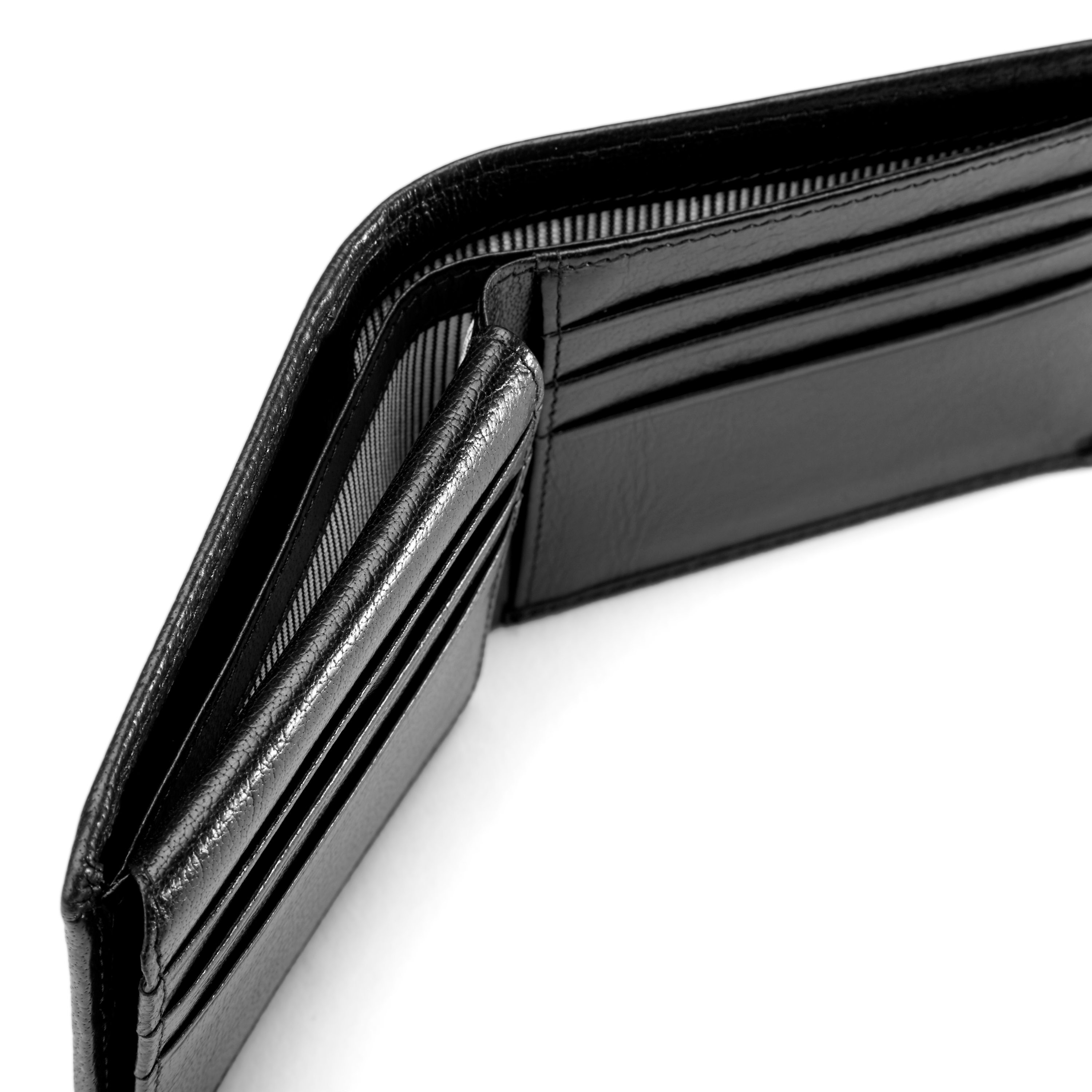 Dvojdielna čierna kožená peňaženka California - 6