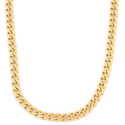 10 mm Gold-Tone Cuban Chain Necklace