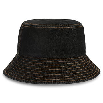 Lacuna | Ciemny sprany dżinsowy kapelusz bucket hat