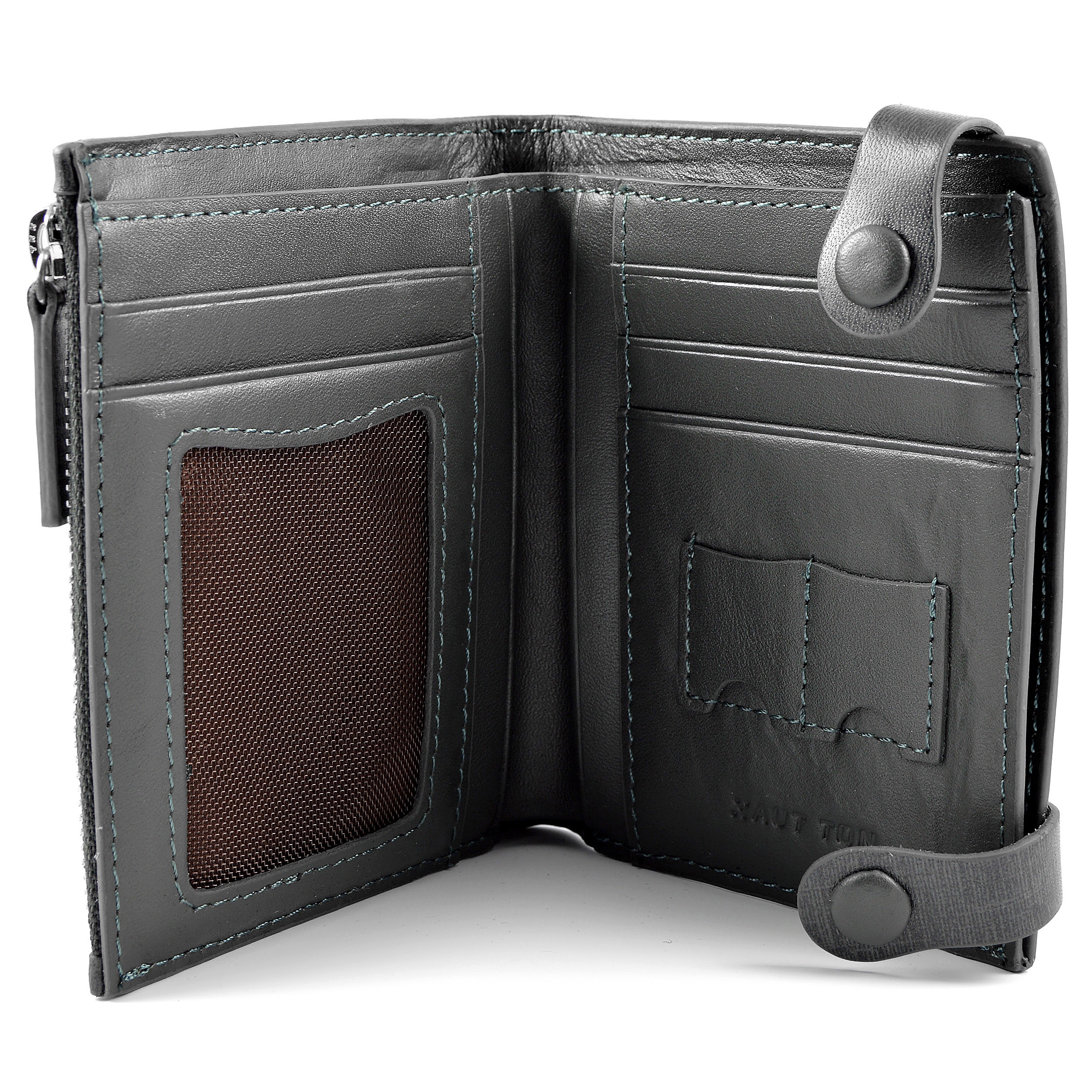 Graue Pierre Leder Geldbörse - 2