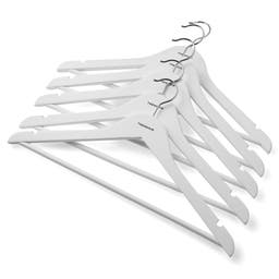 5-pack White Wood Clothes Hangers