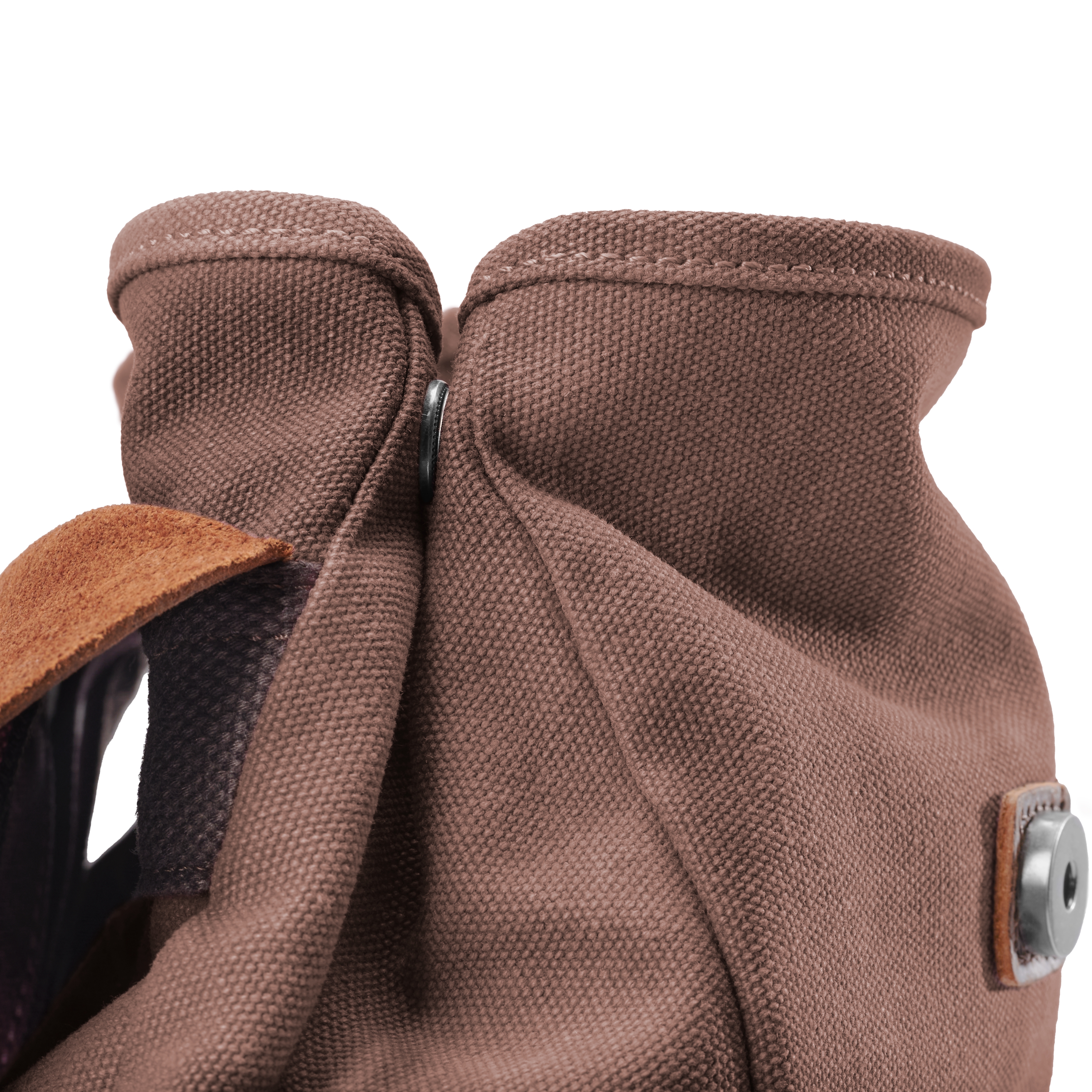 Rucsac vintage din piele și pânză maro deschis - 8