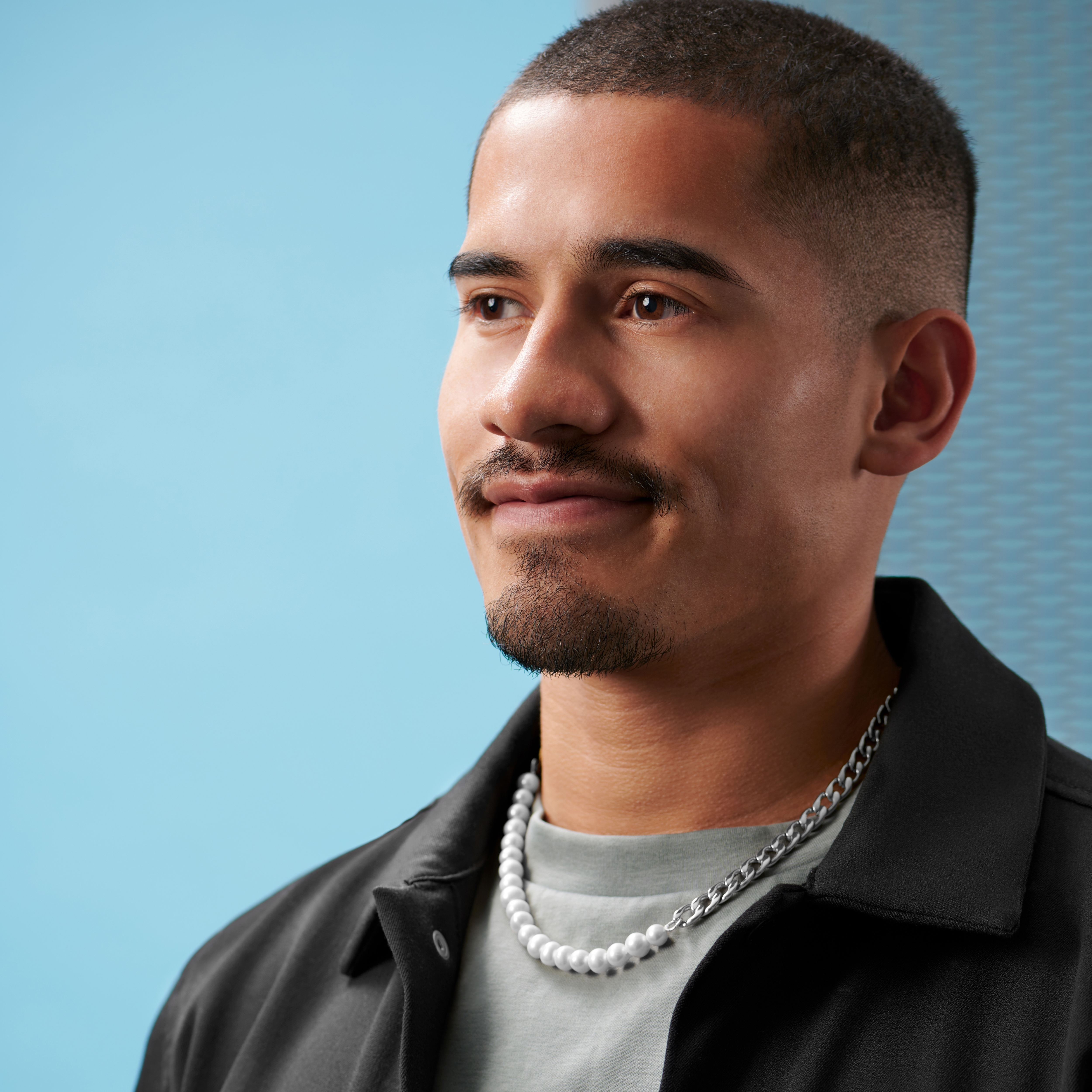 Panzerkette Silberfarben & Perlen Charlie Amager - 4