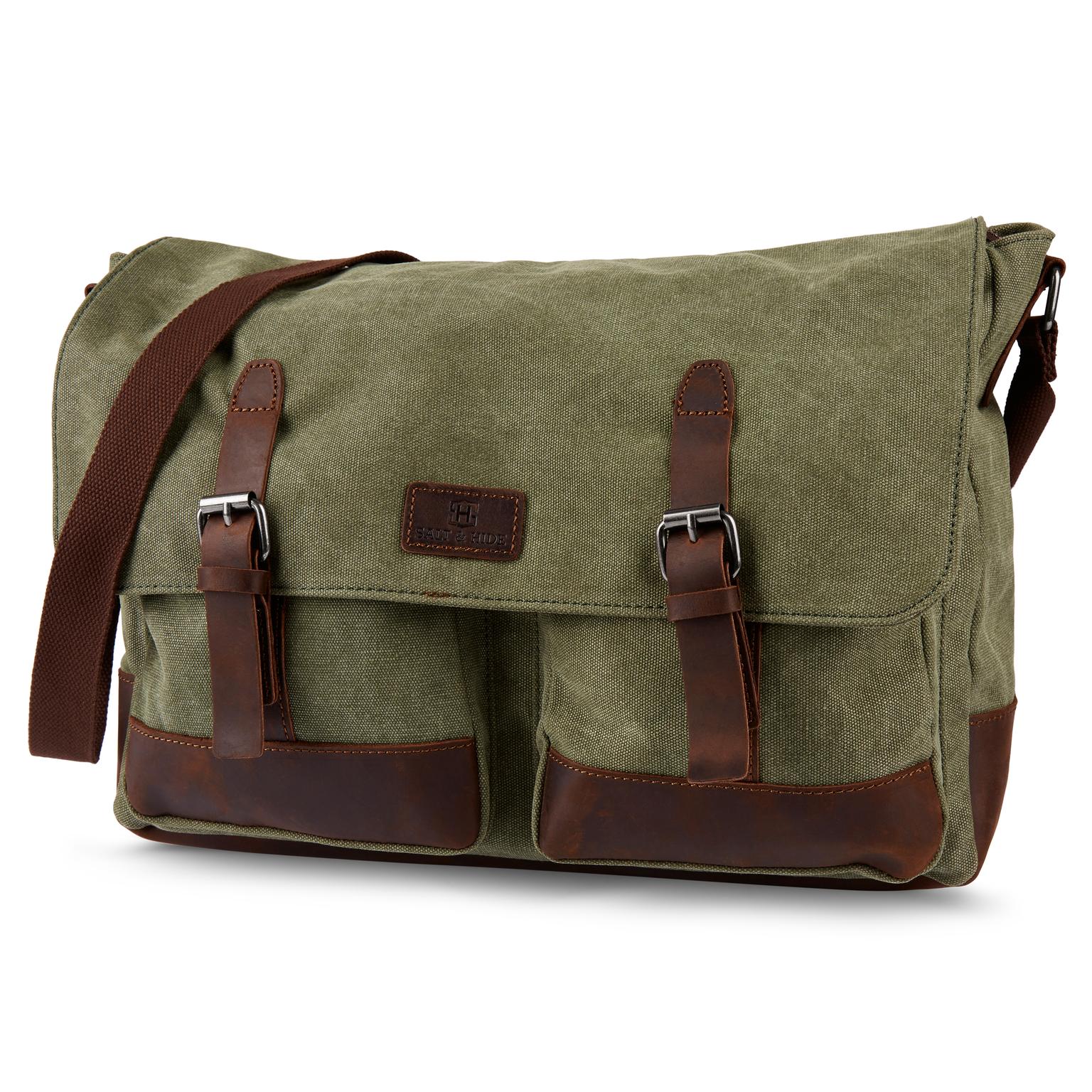Bolso para el portátil verde y marrón Spencer Bolso para el portátil verde y marrón Spencer