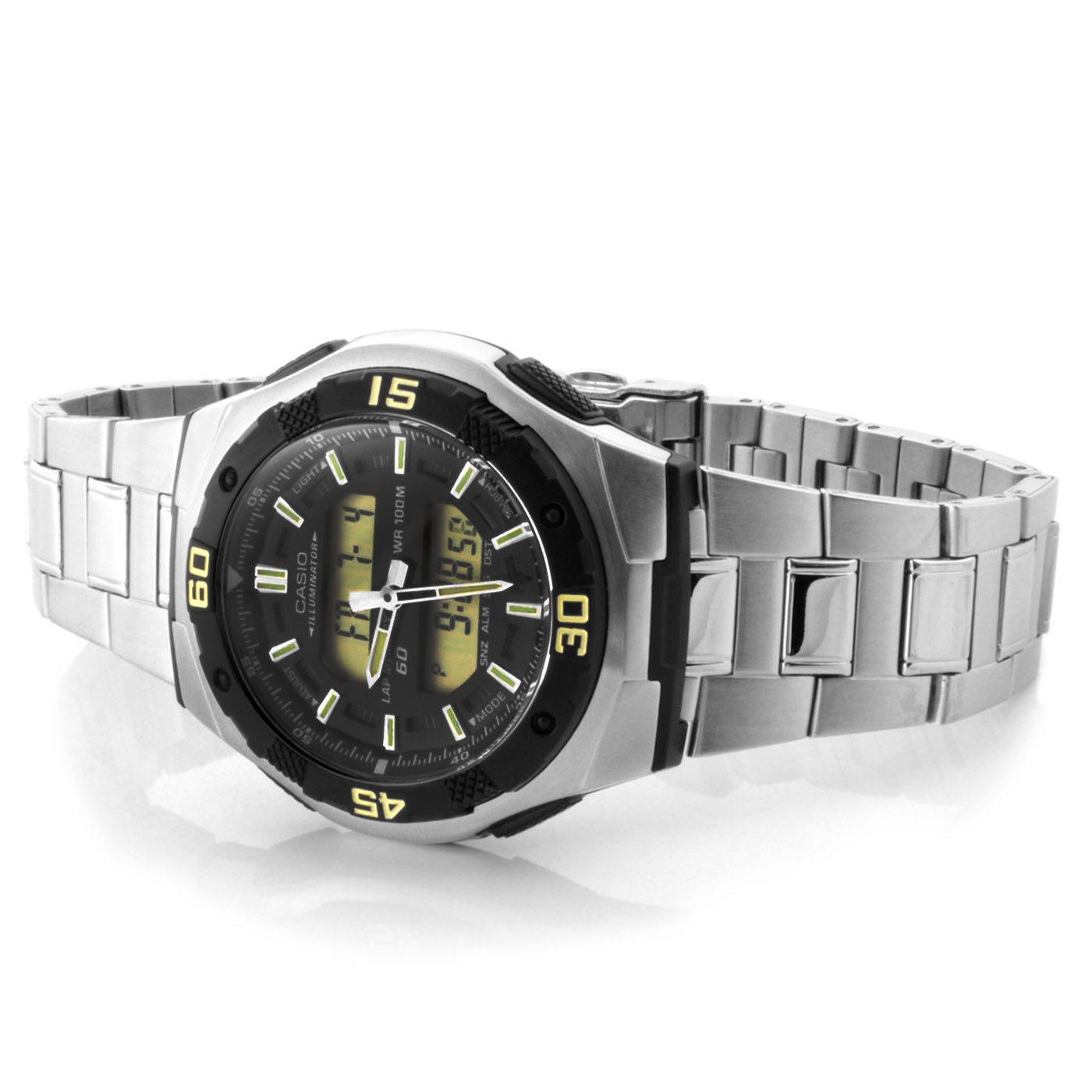 Масивен сребрист часовник Casio Dual - 2