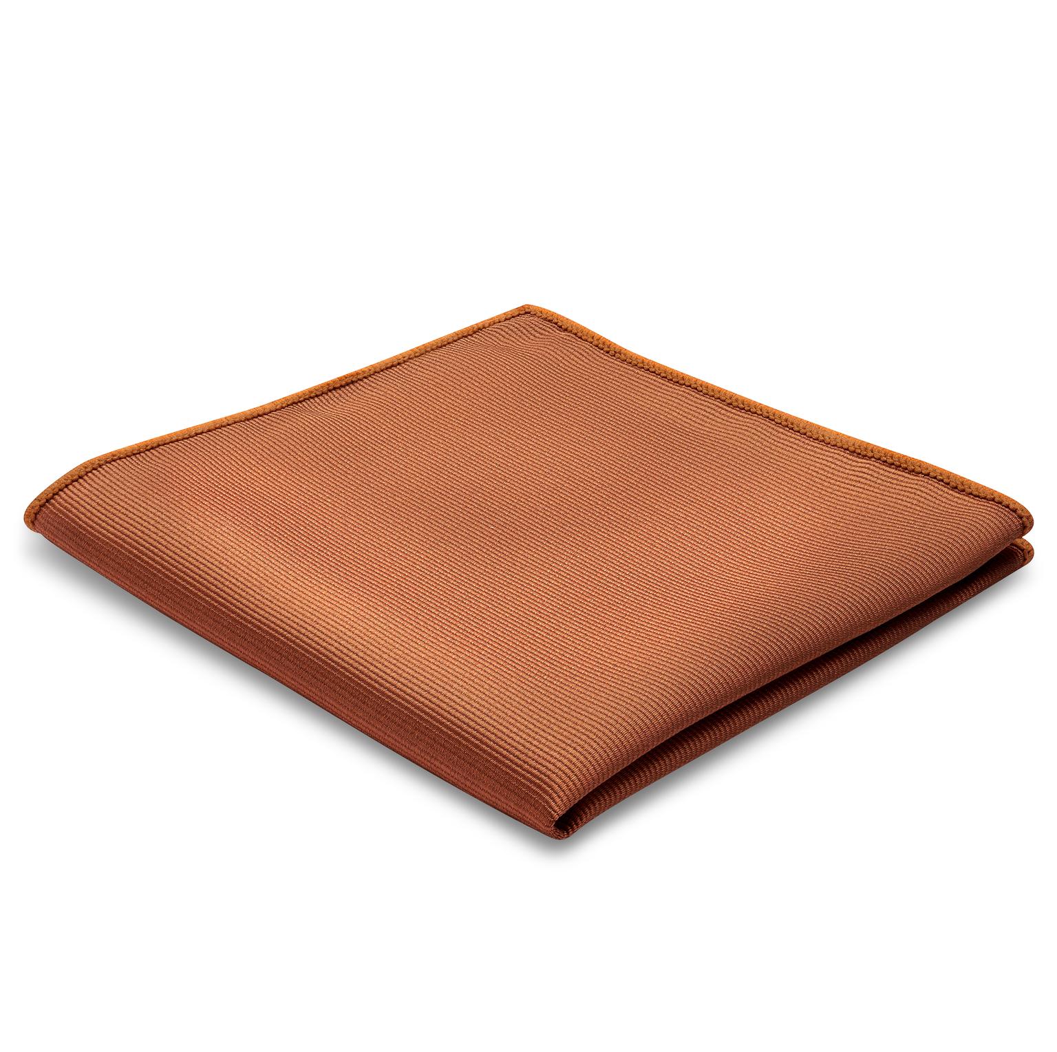 Cognackleurige Pochet van Grosgrain Cognackleurige Pochet van Grosgrain