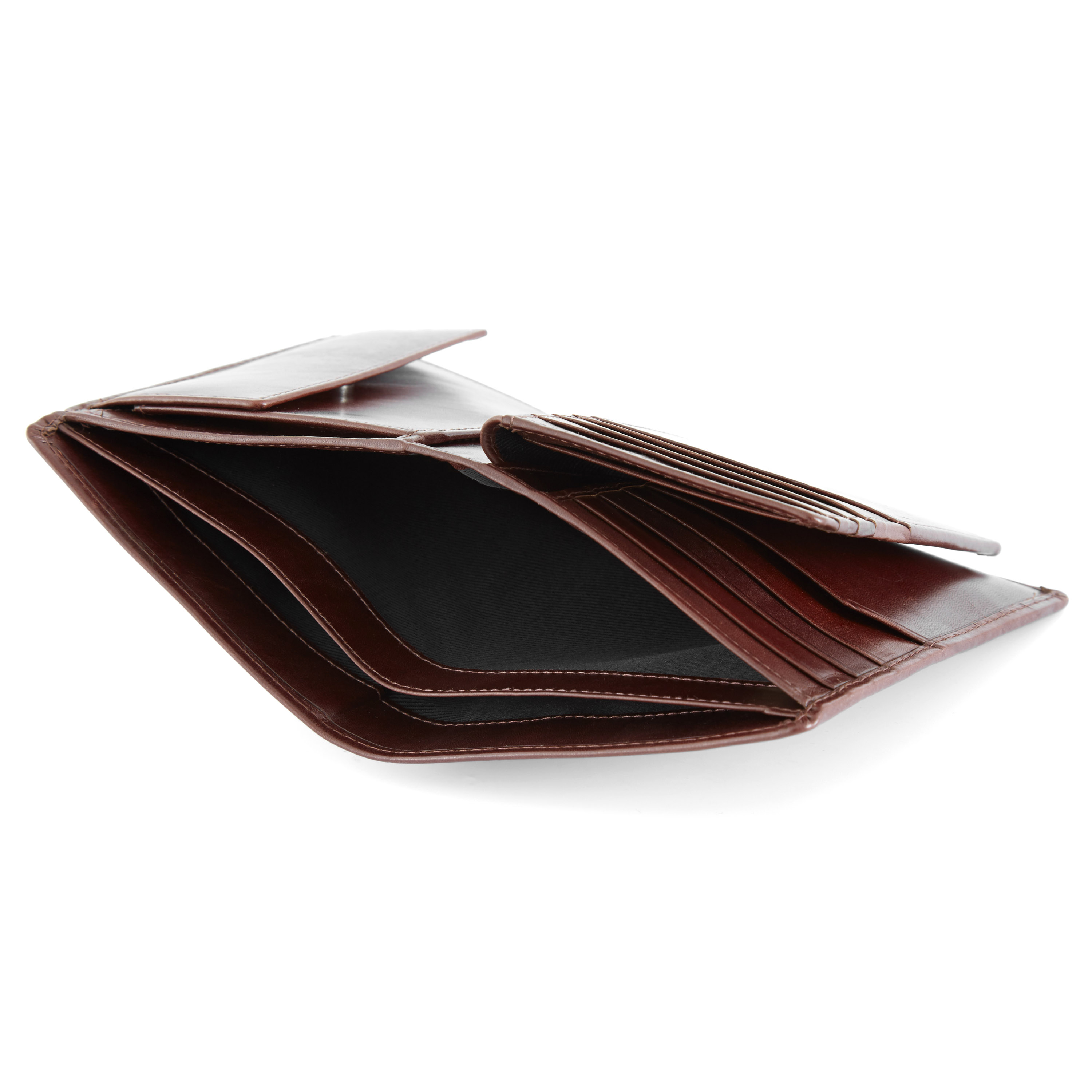 Cartera de piel marrón alargada Jasper - 4