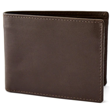 Small Brown Leather Wallet With RFID Blocker Small Brown Leather Wallet With RFID Blocker