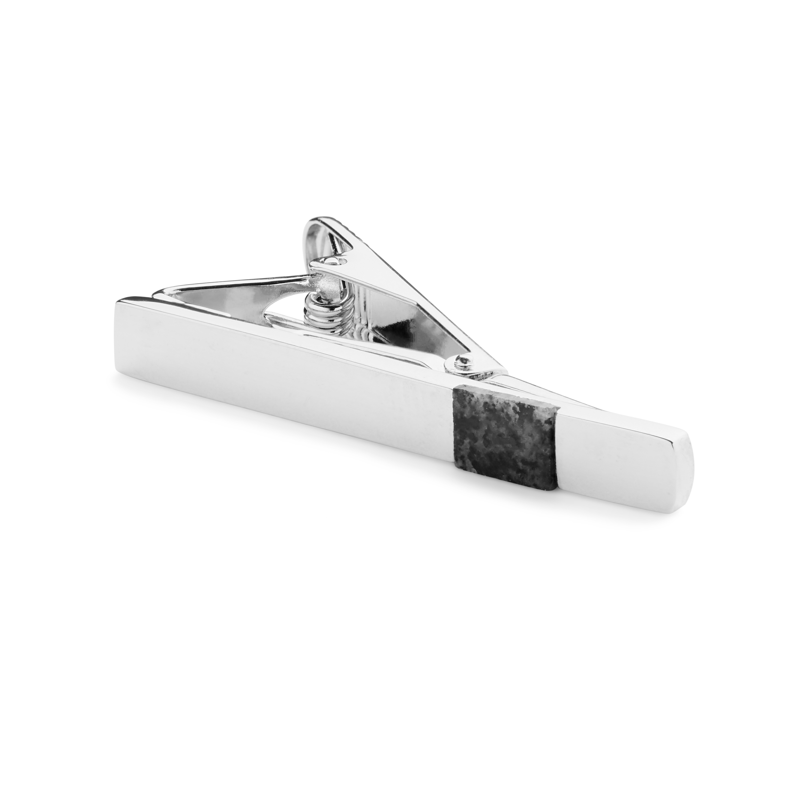 Sort Marmor 925s Nils Kort Slipsenål - 3