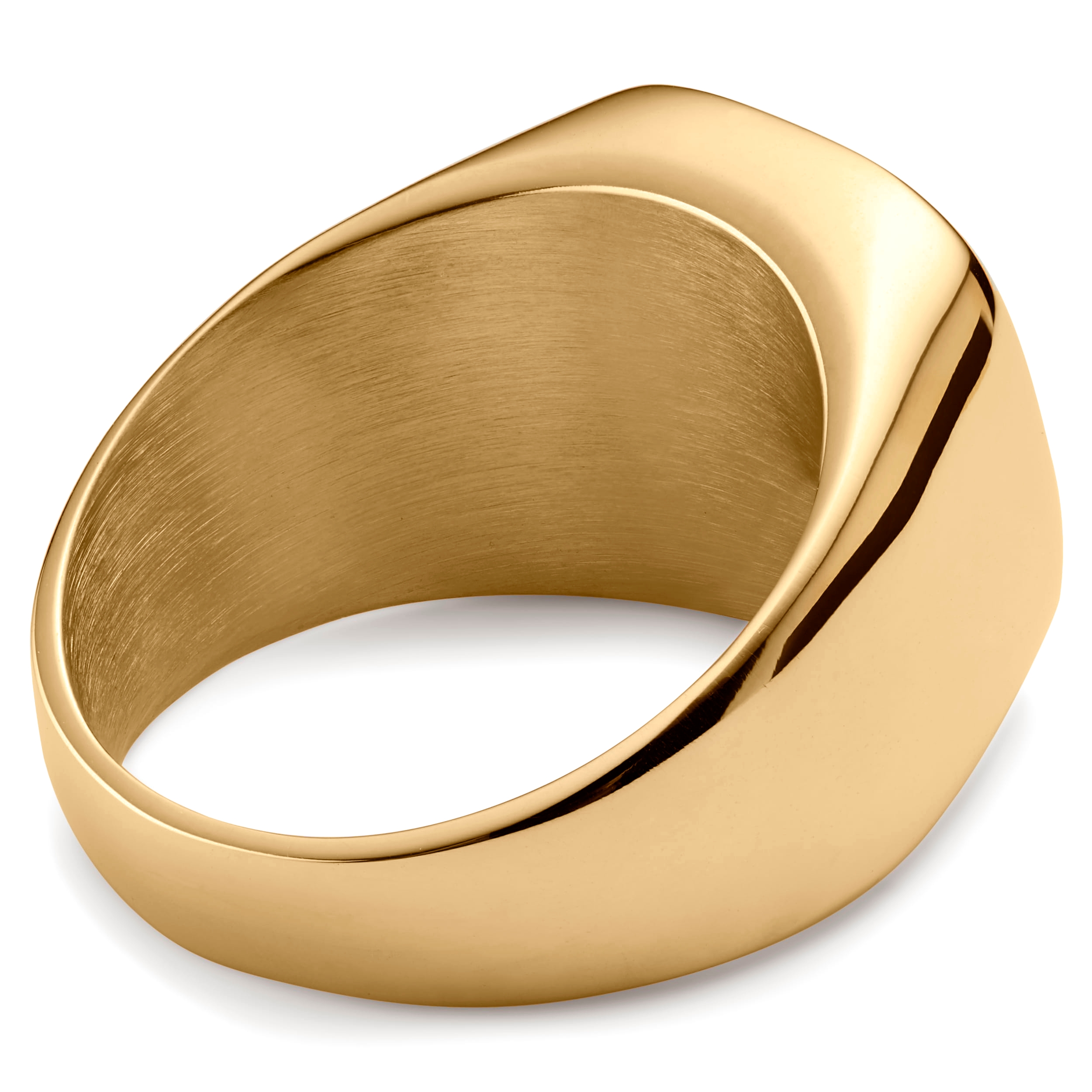 Anillo dorado con howlita blanca Gravel Len - 3