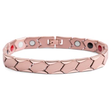 Slim Rose Gold-Tone Titanium Link Chain Bracelet Slim Rose Gold-Tone Titanium Link Chain Bracelet