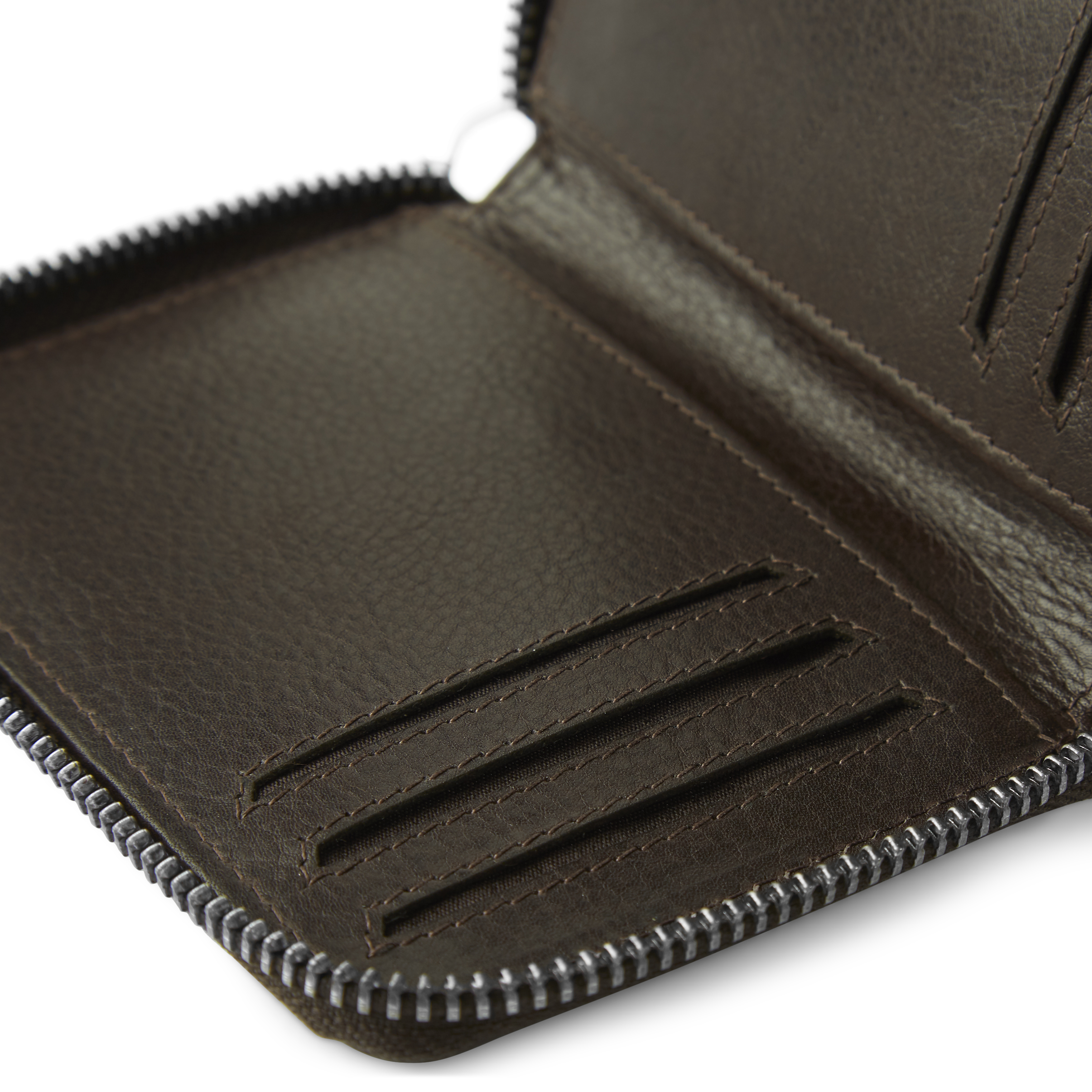 Cartera de cuero marrón oscuro RFID Larson - 10