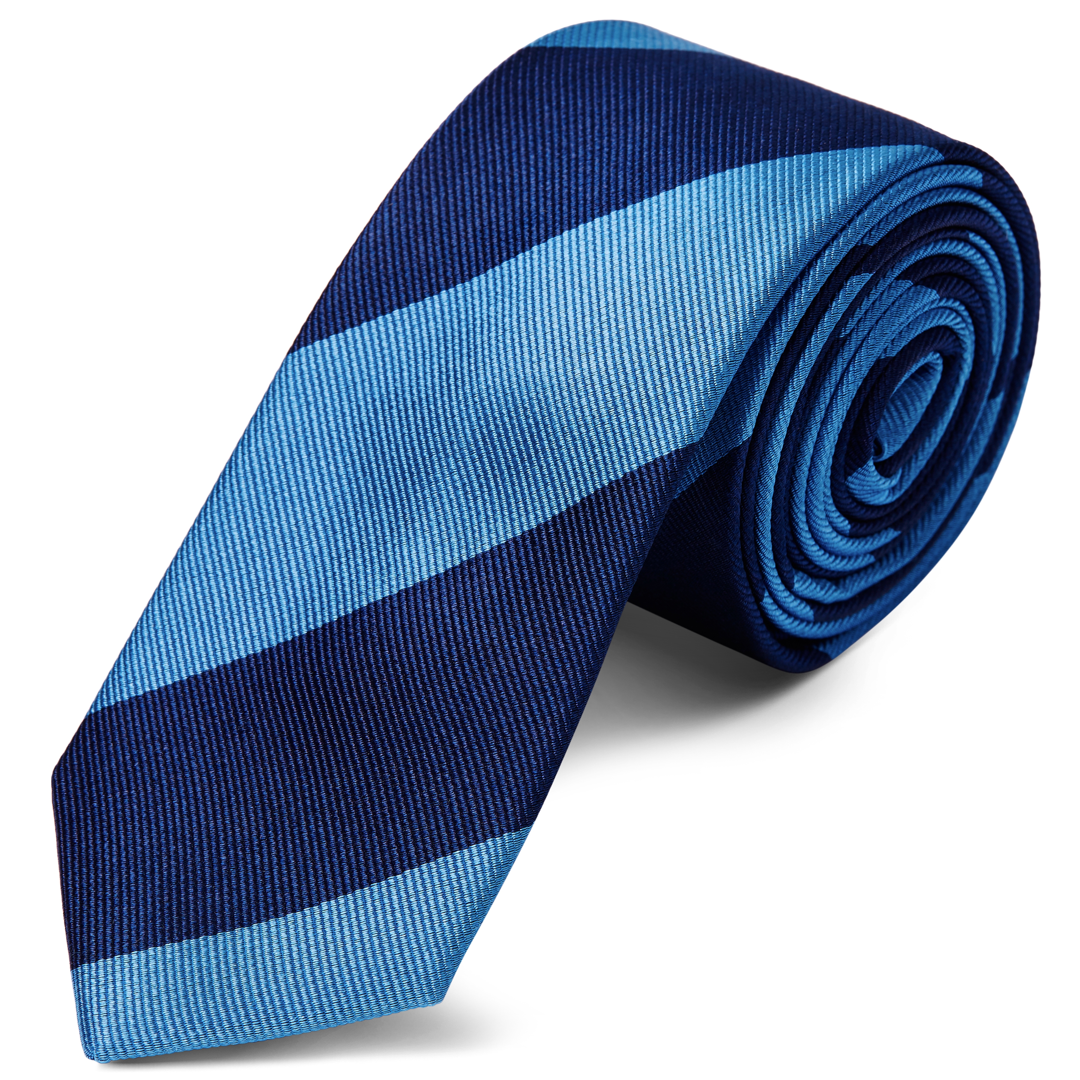Men's Silk Neck Tie in Gift Box (2-Pack/Navy Blue Red Stripe
