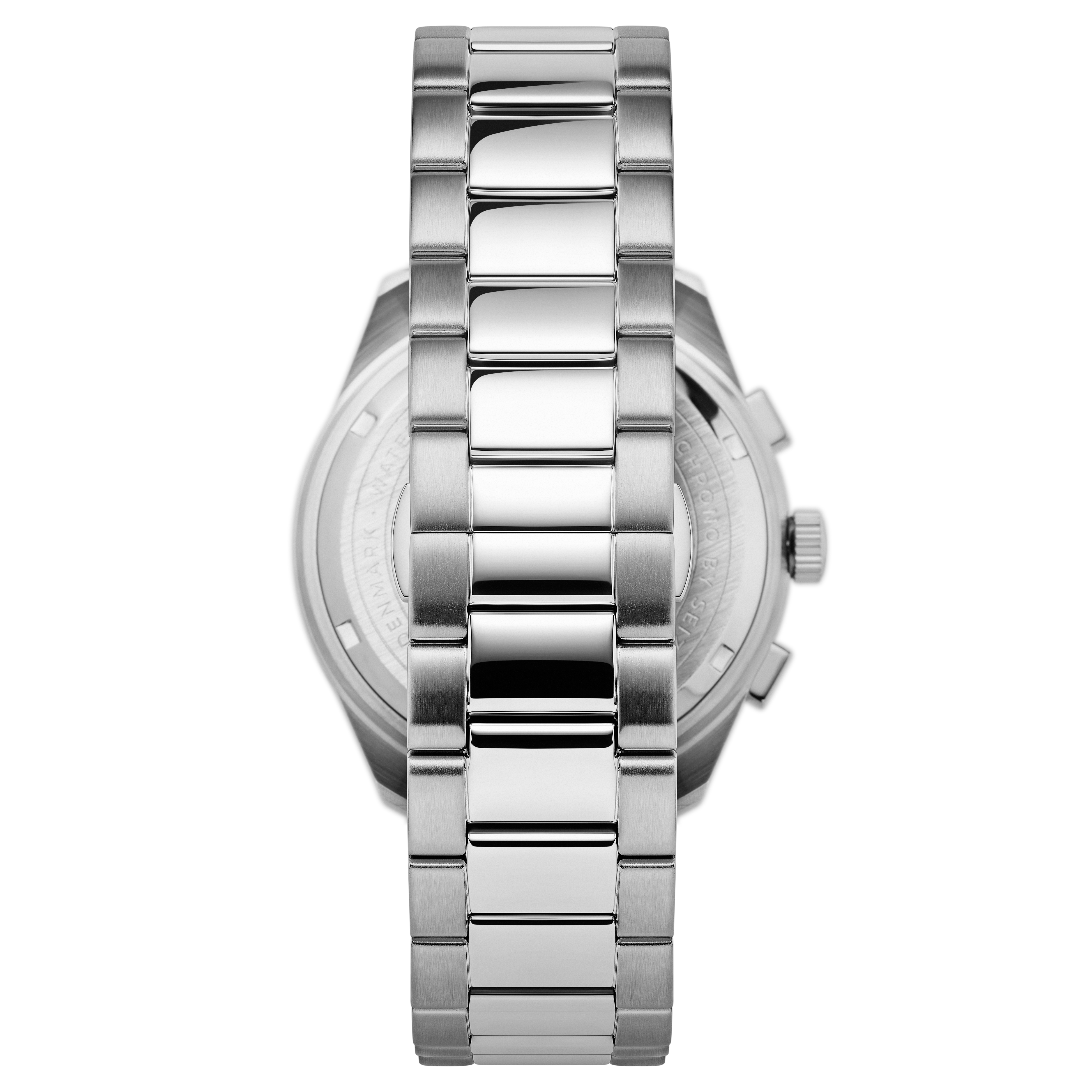 Lounet | White & Silver-Tone Stainless Steel Chronograph Watch - 4
