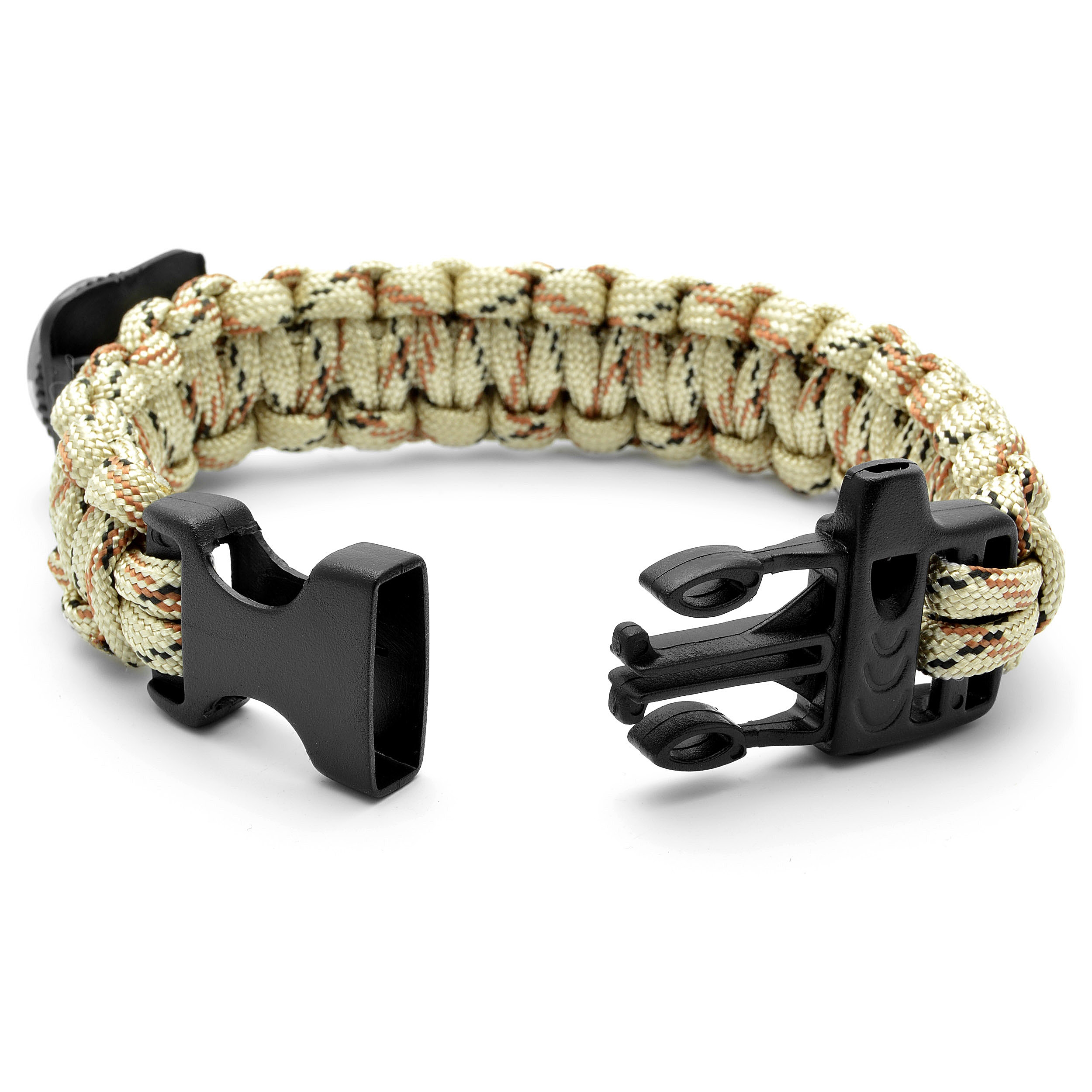 Sandfarbenes Kompass Paracord Armband - 3