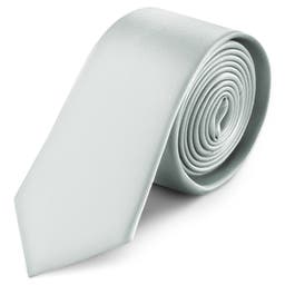 6 cm Silver-tone Satin Skinny Tie