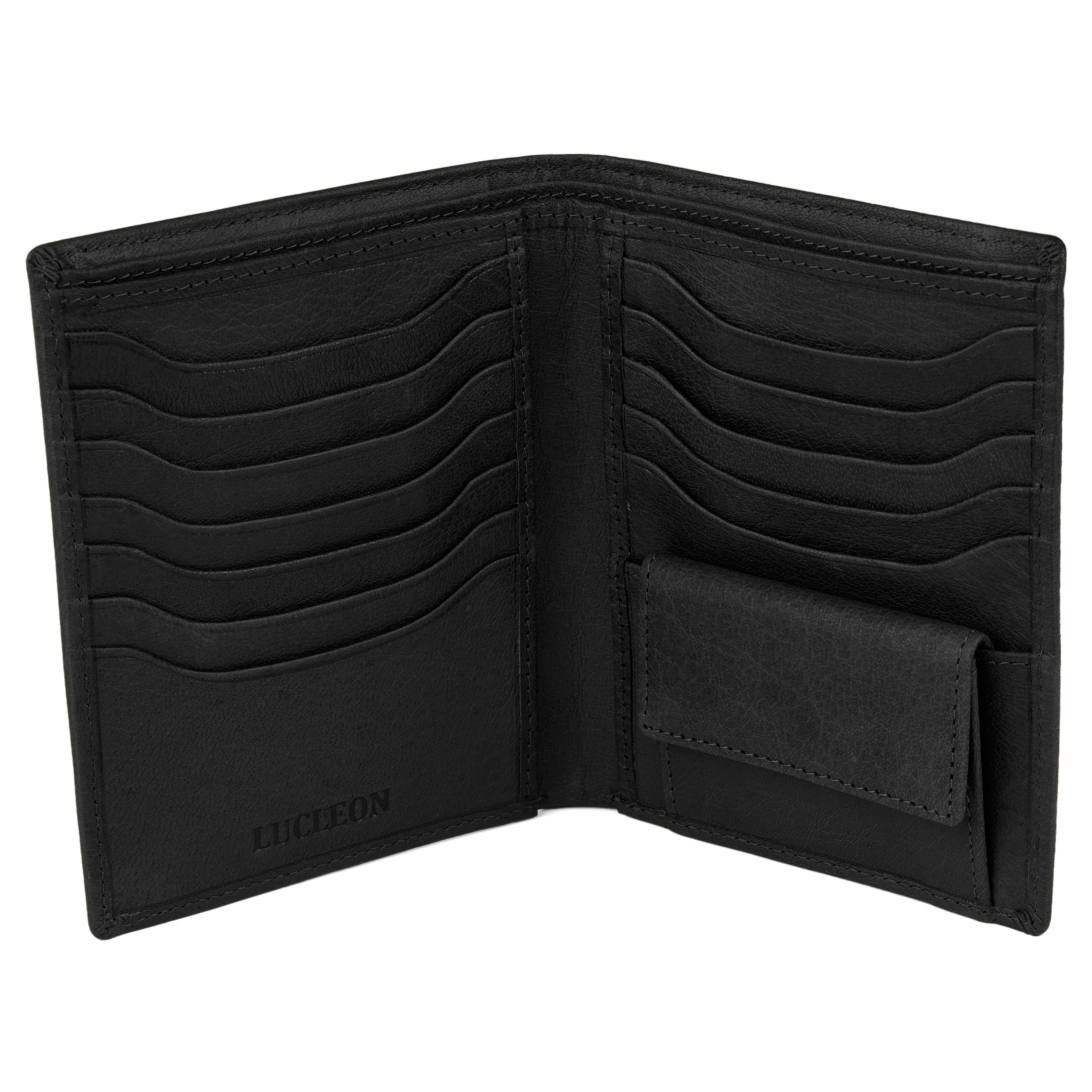 Cartera con tarjetero negra XL Oxford  - 2