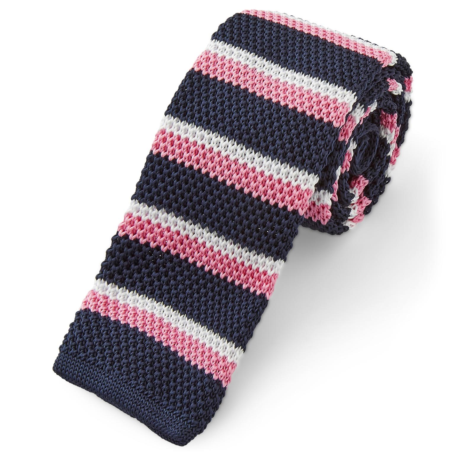 Pink & Blue Knitted Tie Pink & Blue Knitted Tie