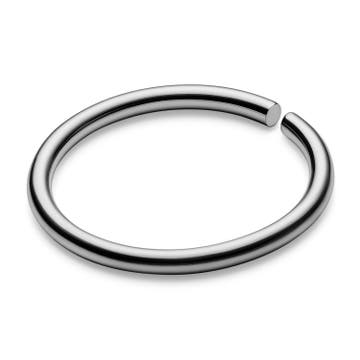 8 mm Seamless Silver-Tone Surgical Steel Piercing Ring