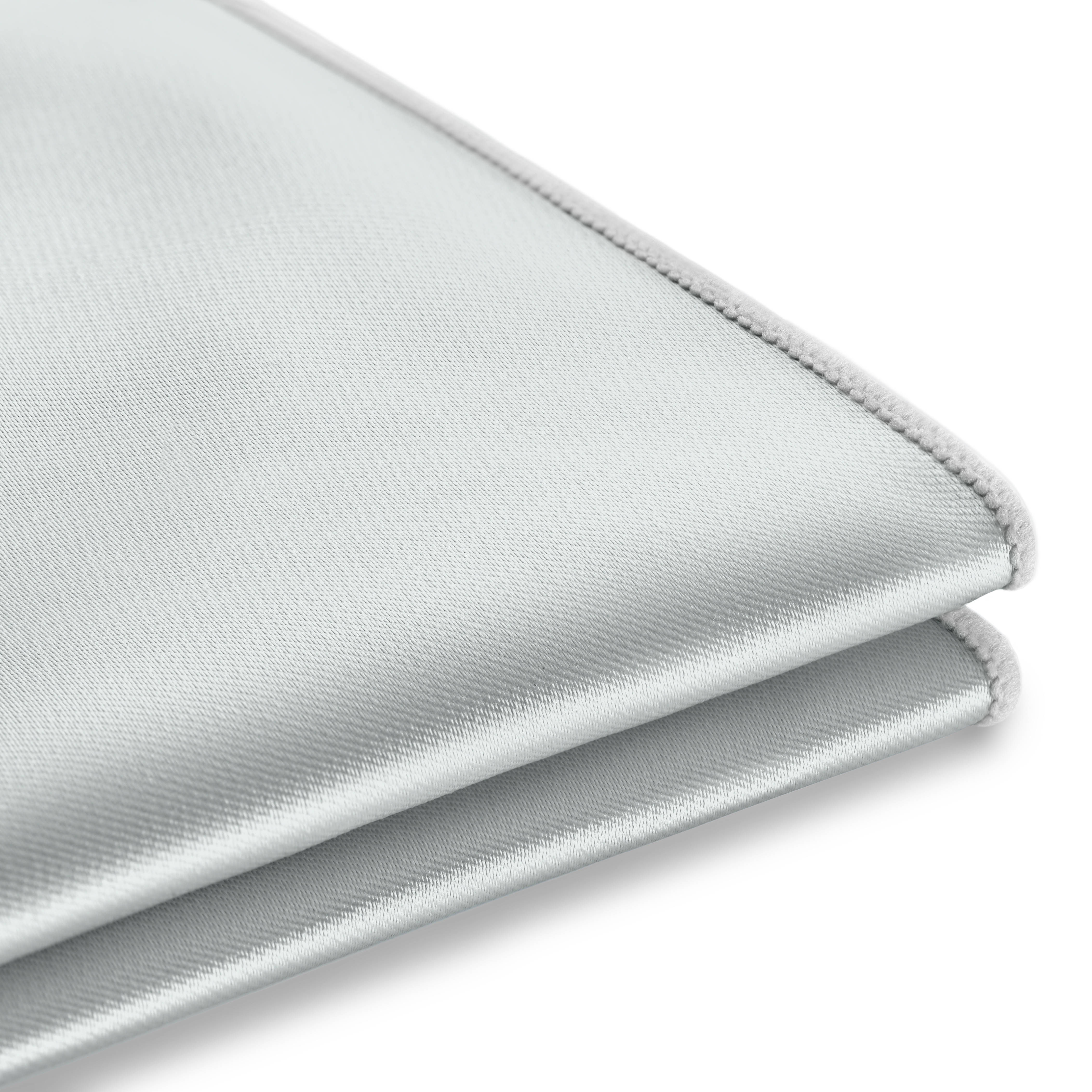 Pañuelo de bolsillo de satén plateado - 2