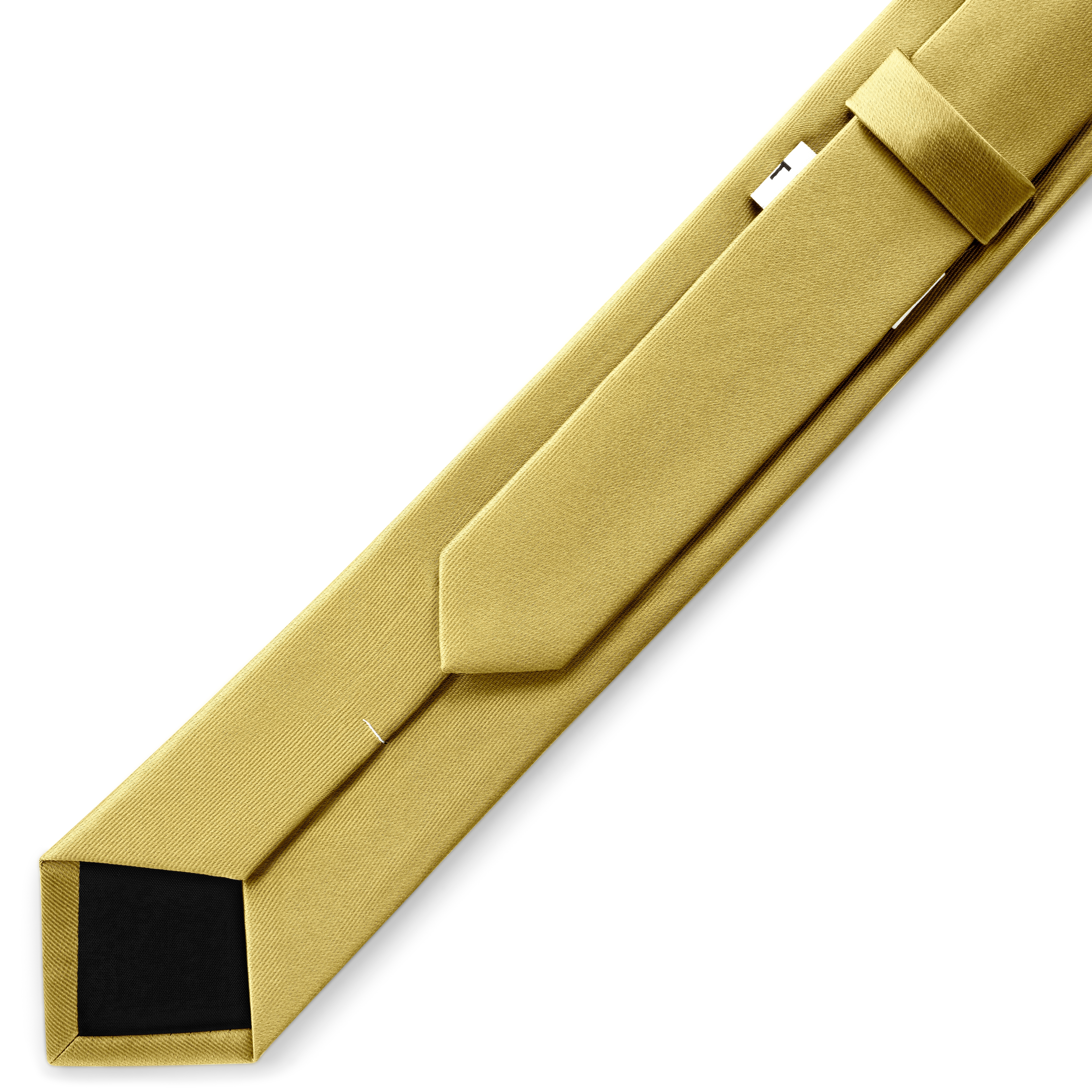 6 cm Mustard Yellow Satin Skinny Tie - 3