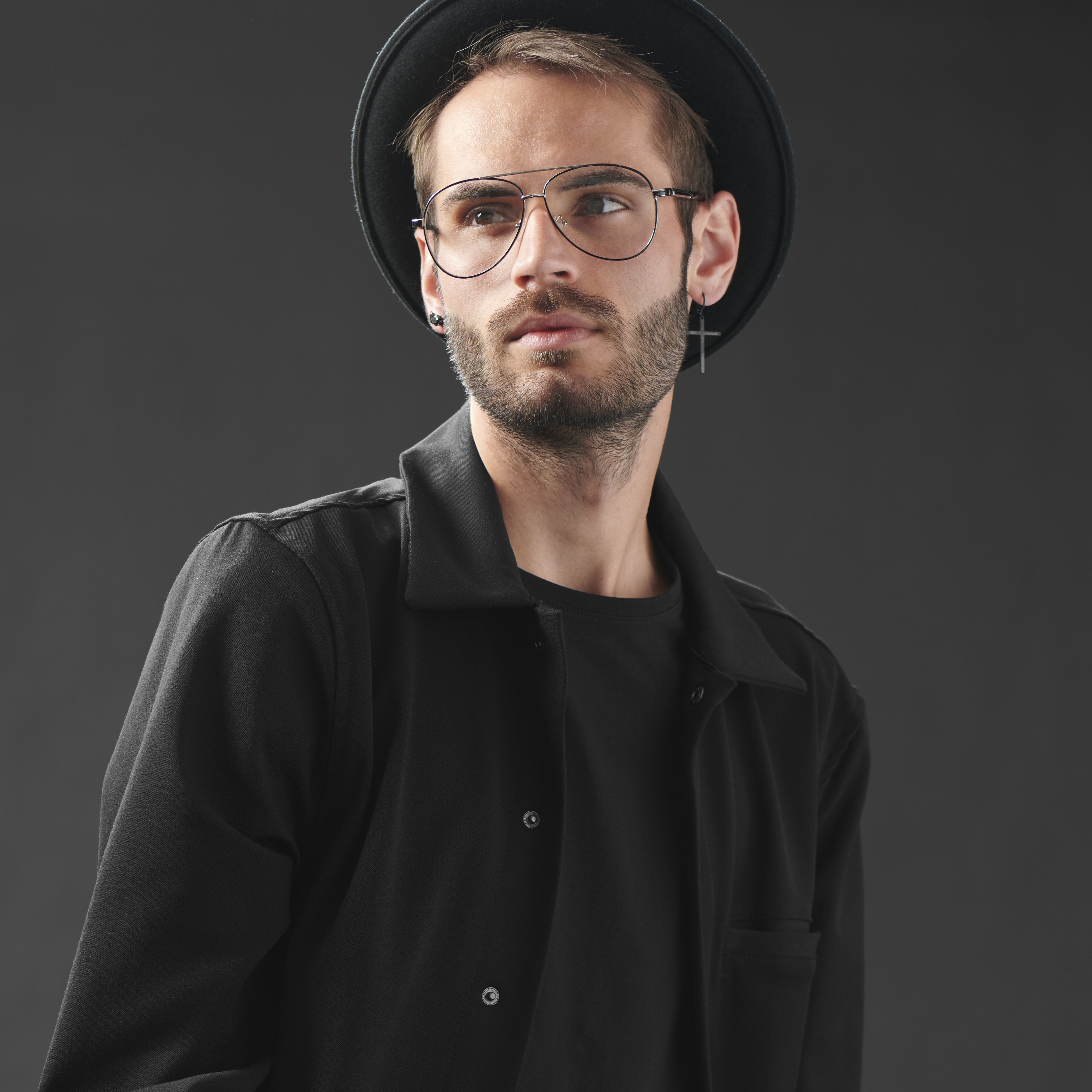 The Professor Silver-Tone & Black Frame Glasses - 5