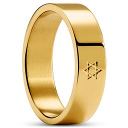 Unity | 6 mm Goldfarbener Davidstern Ring