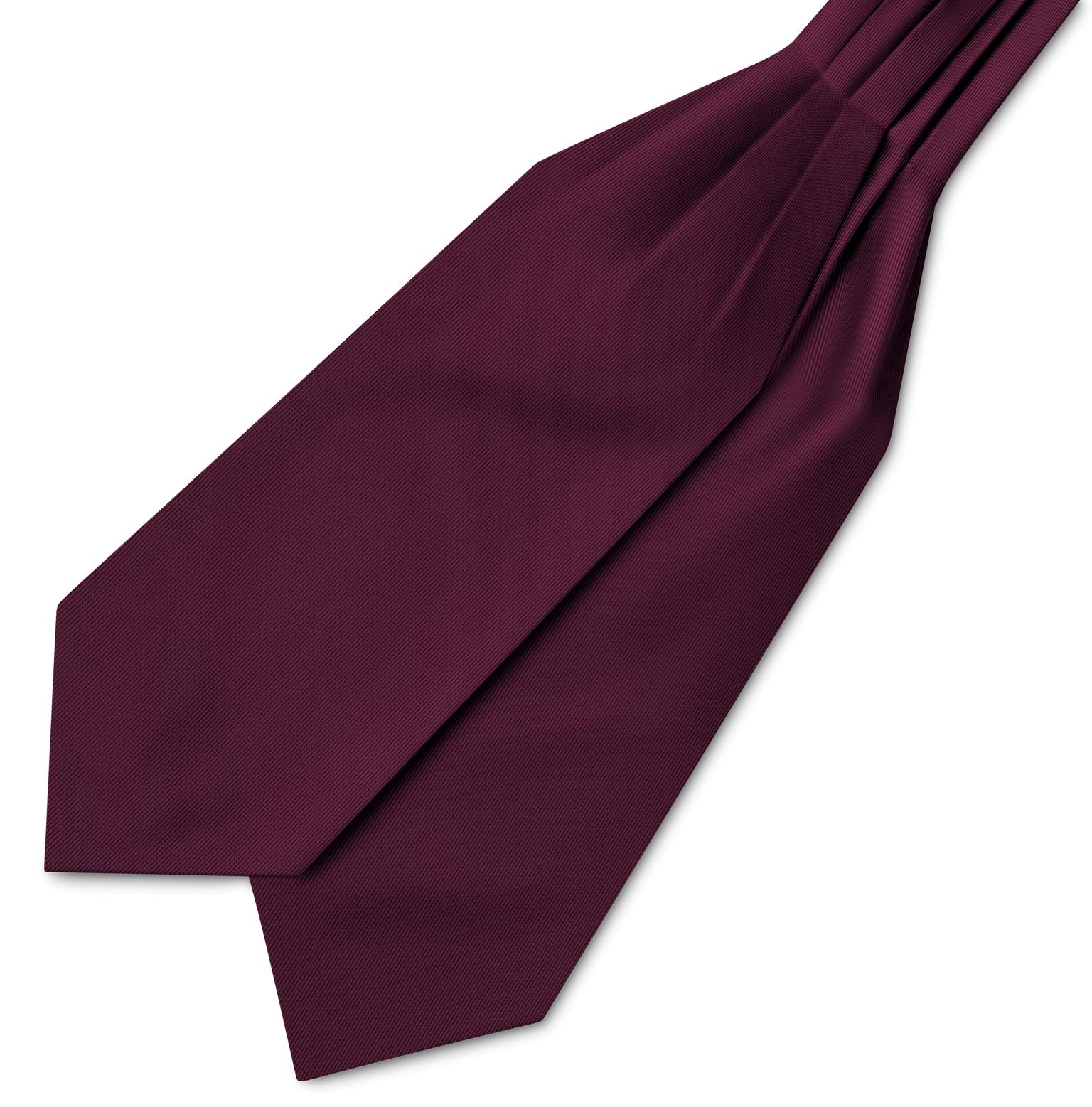 Cravată ascot roșie ripsată Cravată ascot roșie ripsată