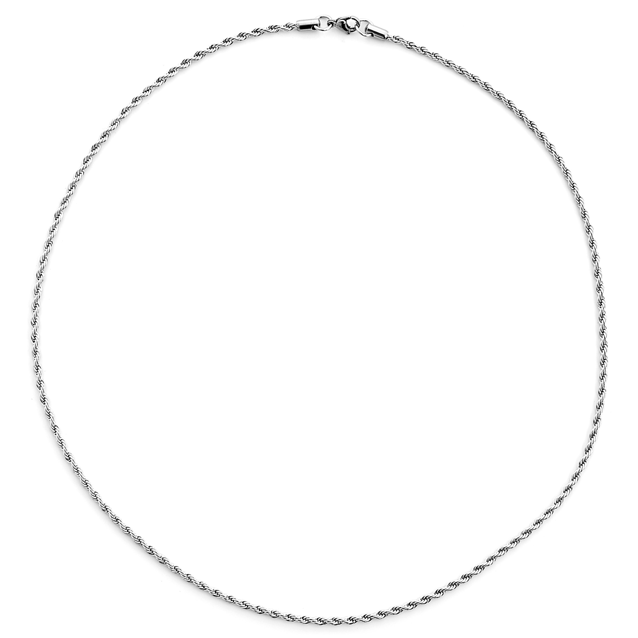 Tvunnet Sølvbelagt Kjede - 3