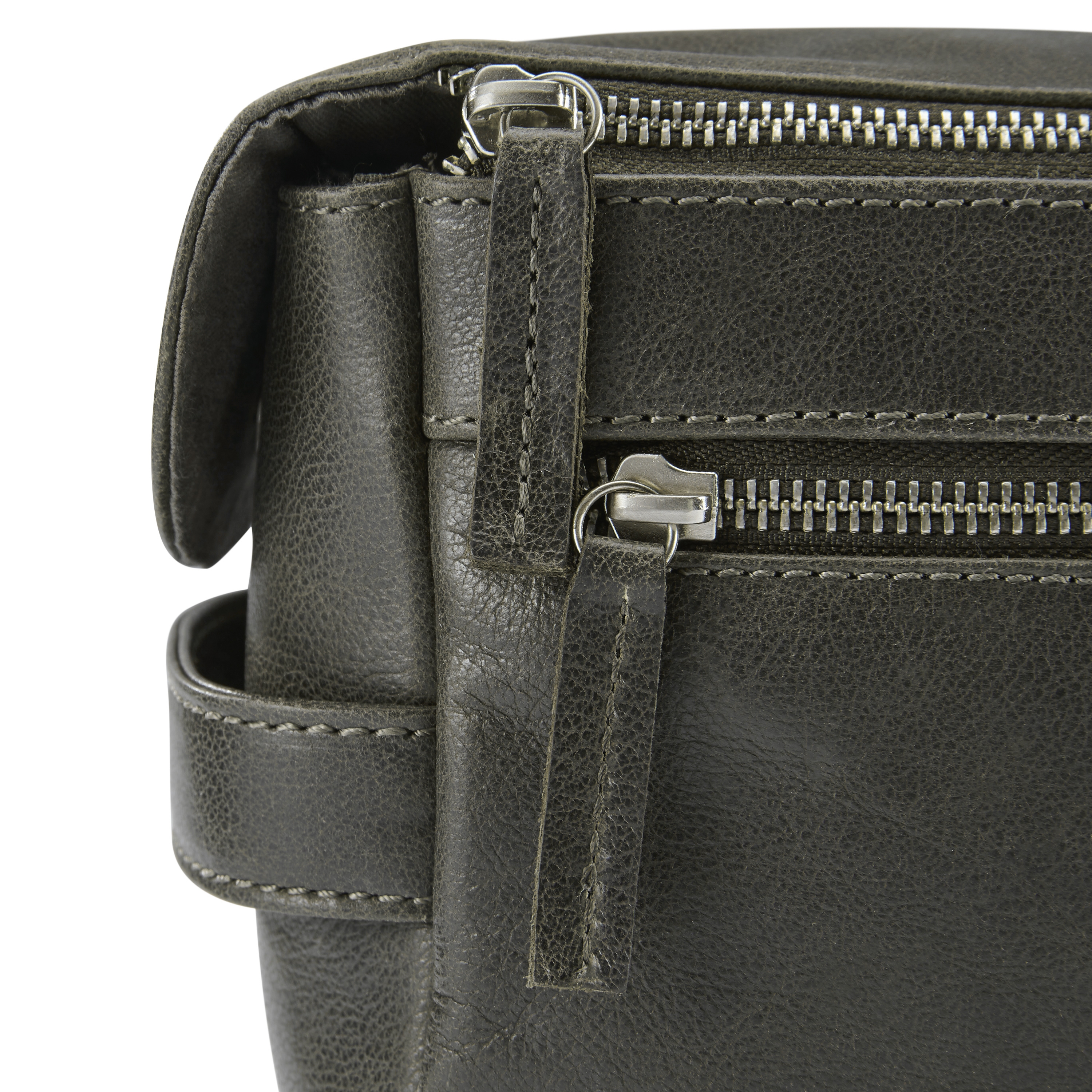 Neceser de cuero gris oscuro Licio XL - 7