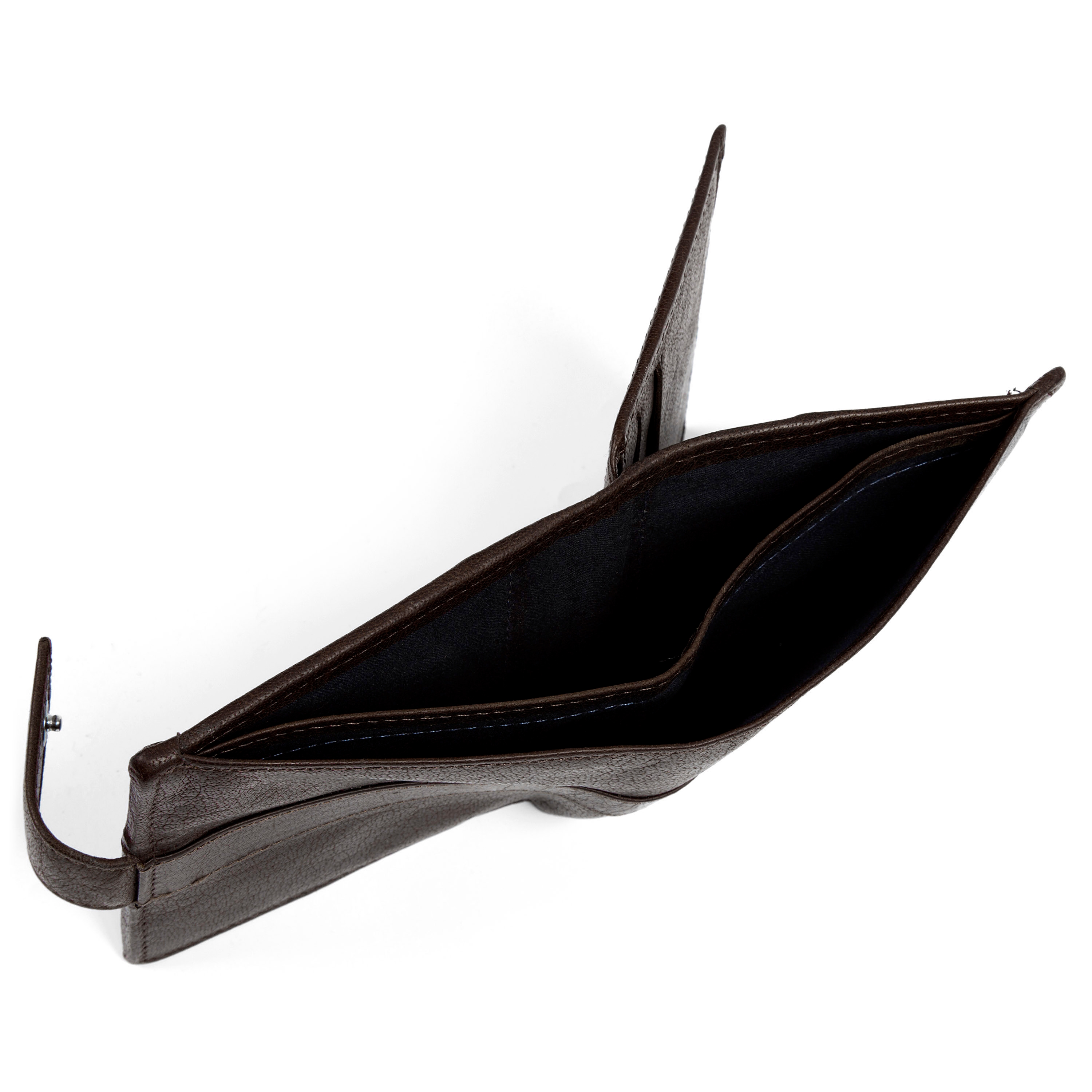 Carteira Vertical em Pele Castanha RFID Montreal  - 6