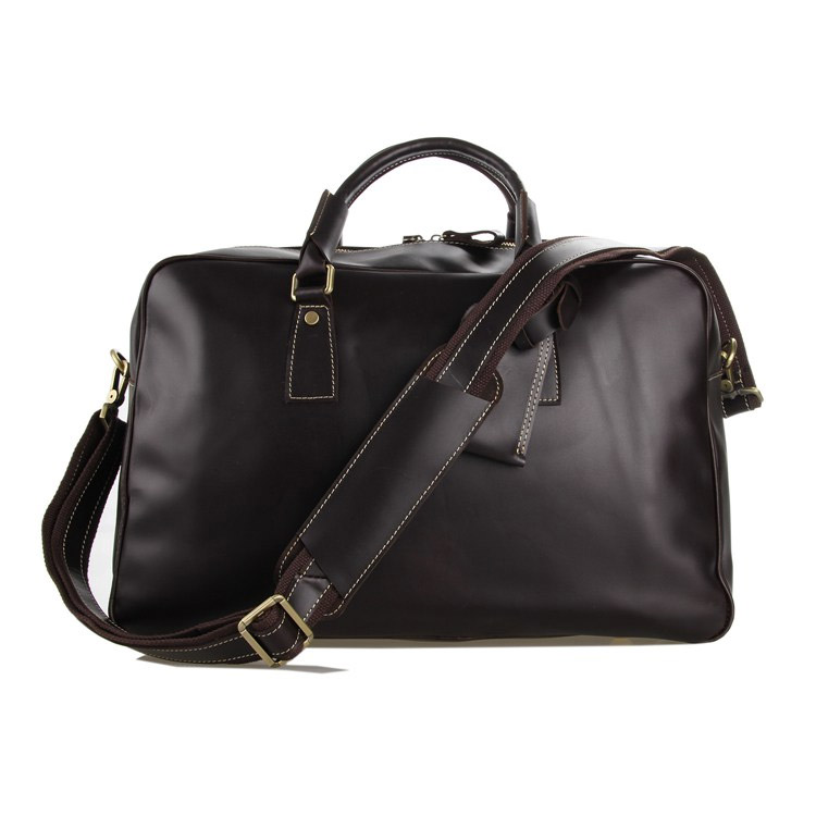 Marion temno rjava usnjena vikend torba - 6