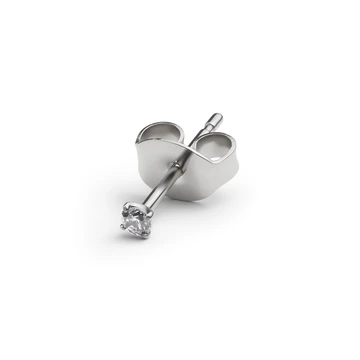 Aura | 2mm Titanium White Zirconia Stud Earring Aura | 2mm Titanium White Zirconia Stud Earring